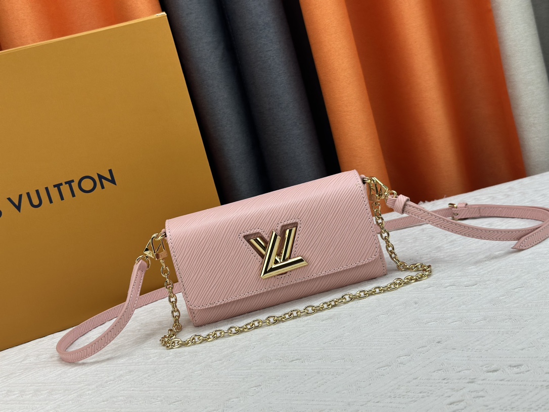 Louis Vuitton Tassen handtassen Roos Epi Koeienhuid LV Twist Kettingen