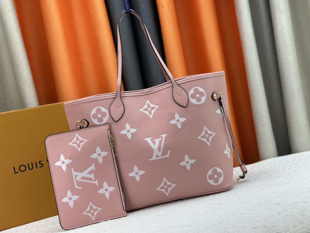 Louis Vuitton LV Neverfull Sacs À Main Sacs Cabas Couleur rose Rouge m45684