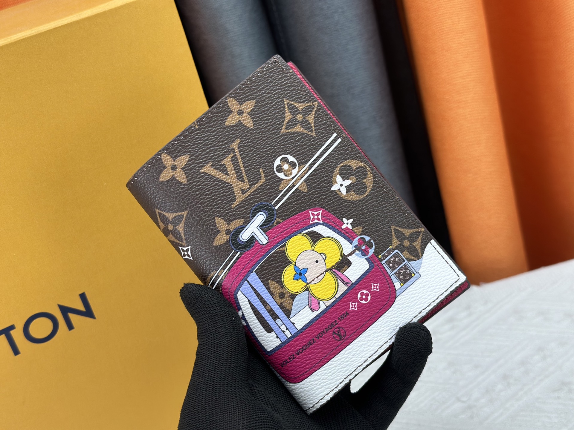 P180パスケース M64502 - 高級粒纹小牛皮製の旅行アクセサリー