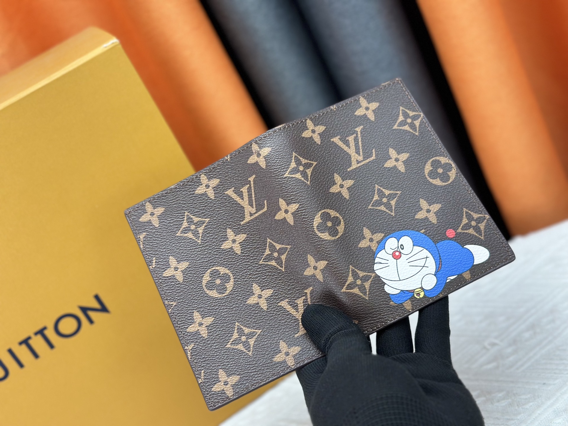 ディズニー叮当猫パスポートケース - 高級牛皮内衬の旅行アクセサリー