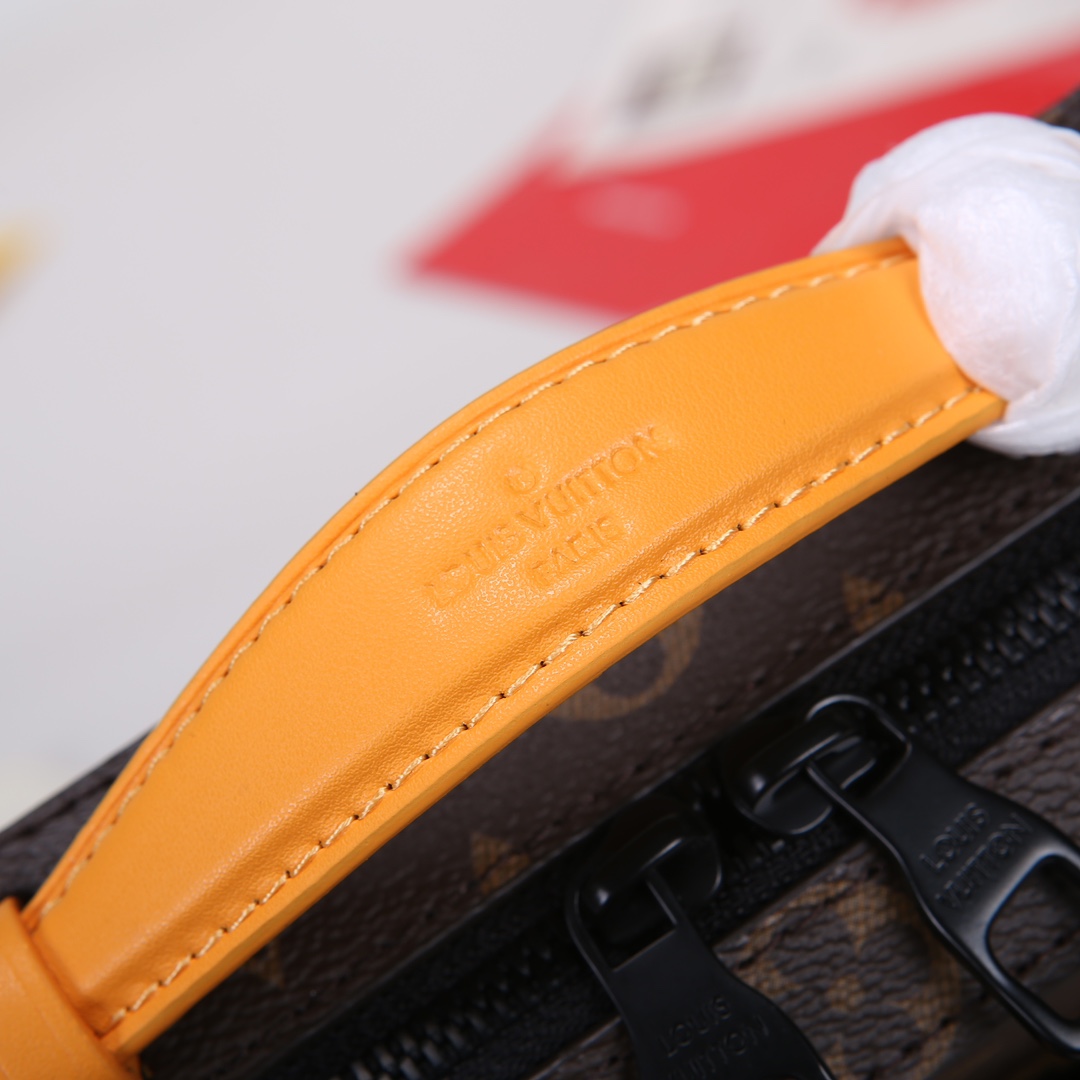 Lacoste 对版细节 M46689 黄皮 本款Handle