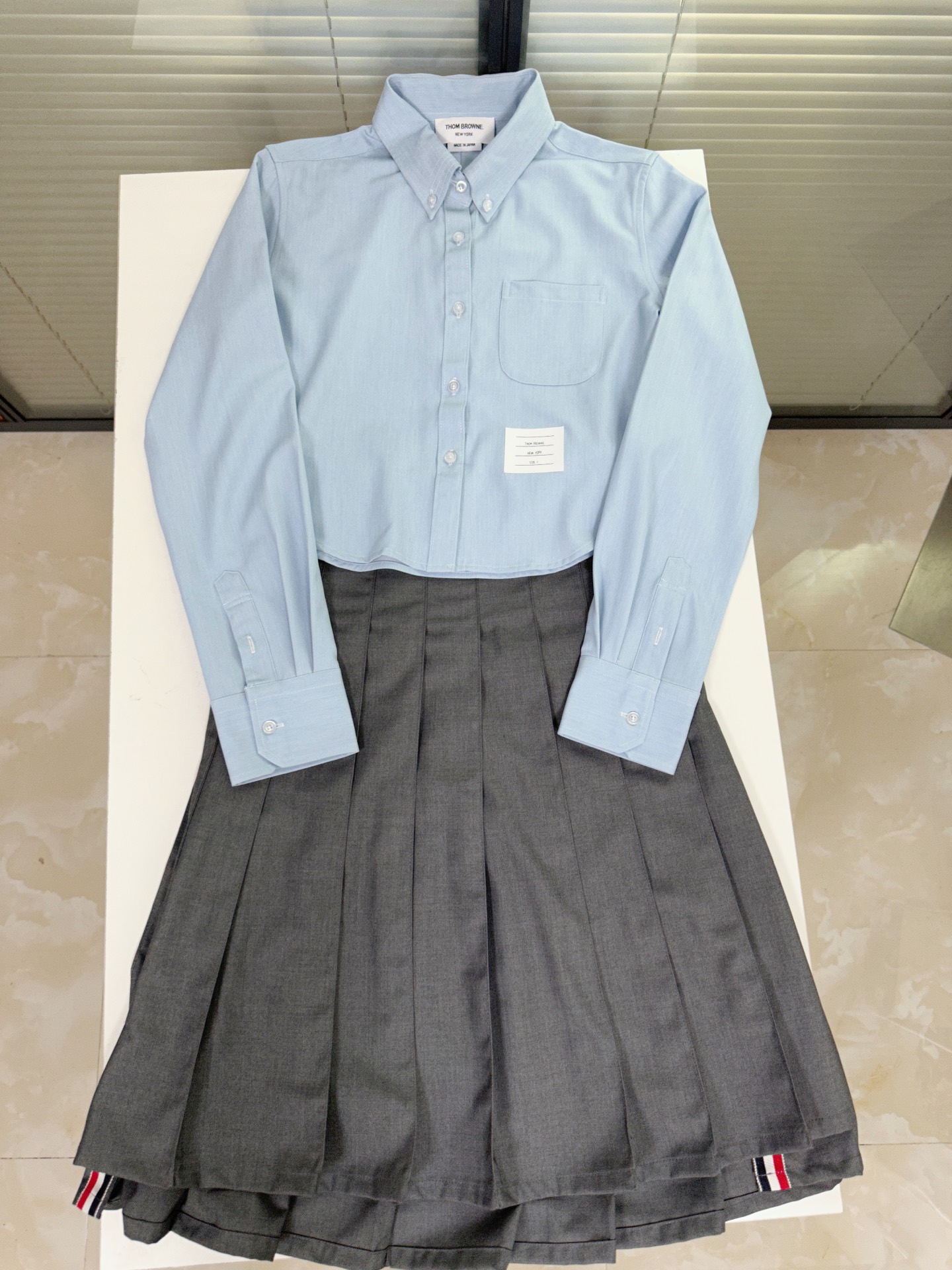 톰브라운 명품 블루 긴팔 셔츠 여성의류 레플리카 46331 Thom Browne Women Shirt 상세 이미지 8