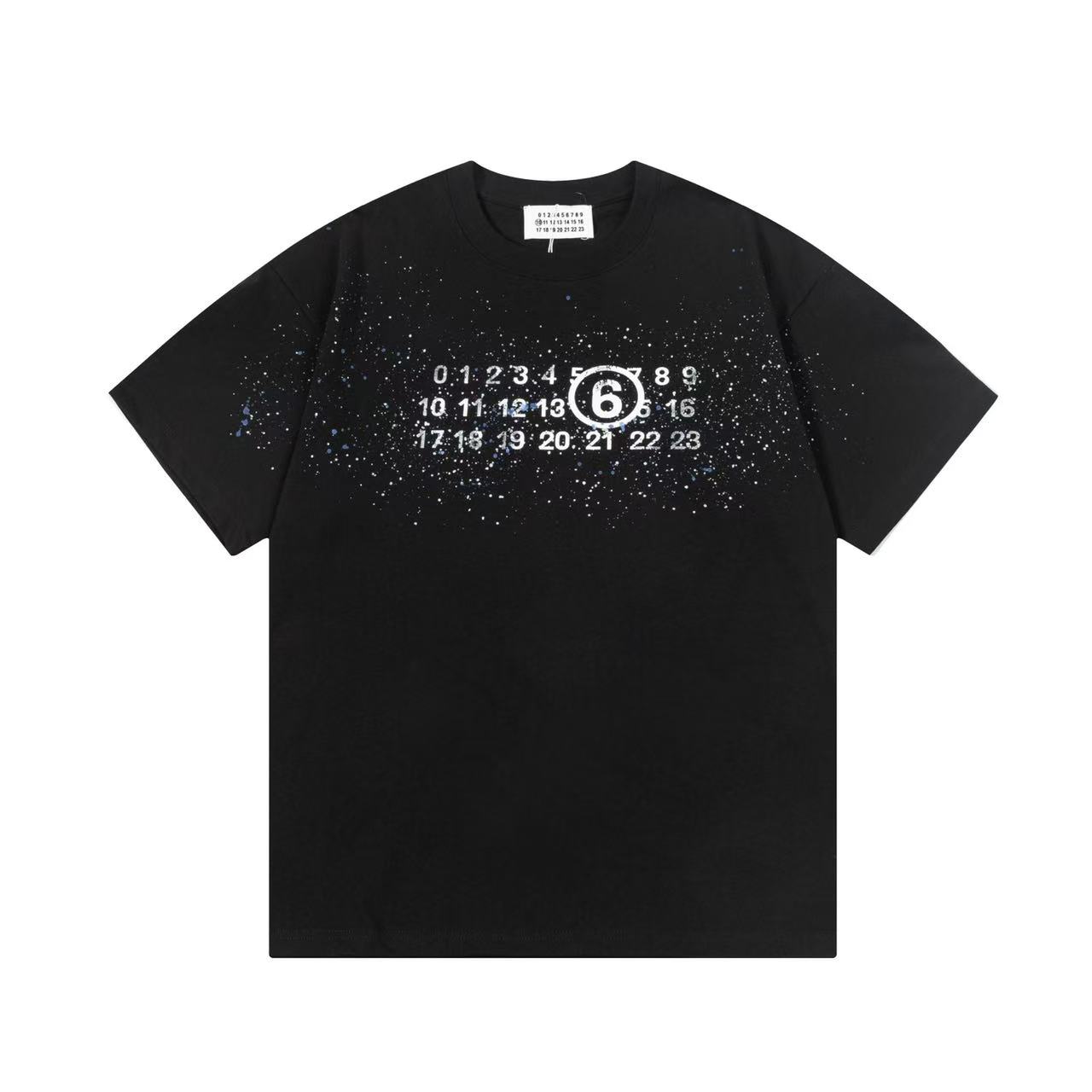 MM6 2025 nueva colección logo de letras con tinta de inyección unisex camiseta de manga corta · personalizado 320g 100%…