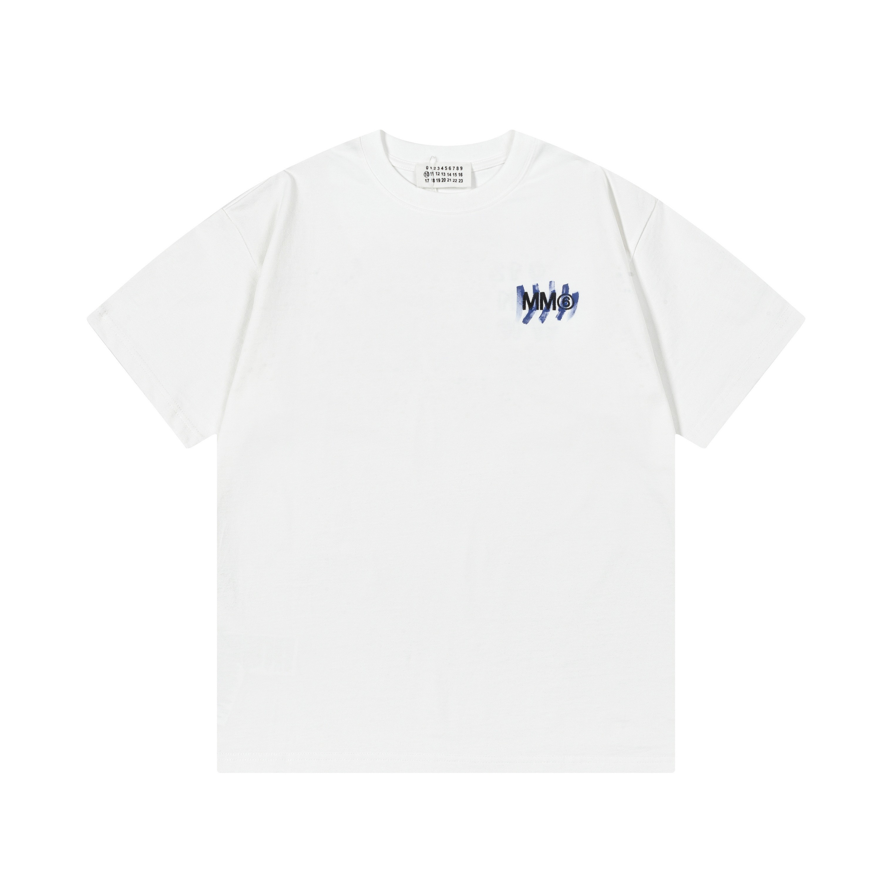 MM6 2025 nueva colección logo de letras graffiti bordado unisex camiseta de manga corta · personalizado 320g 100% algod…