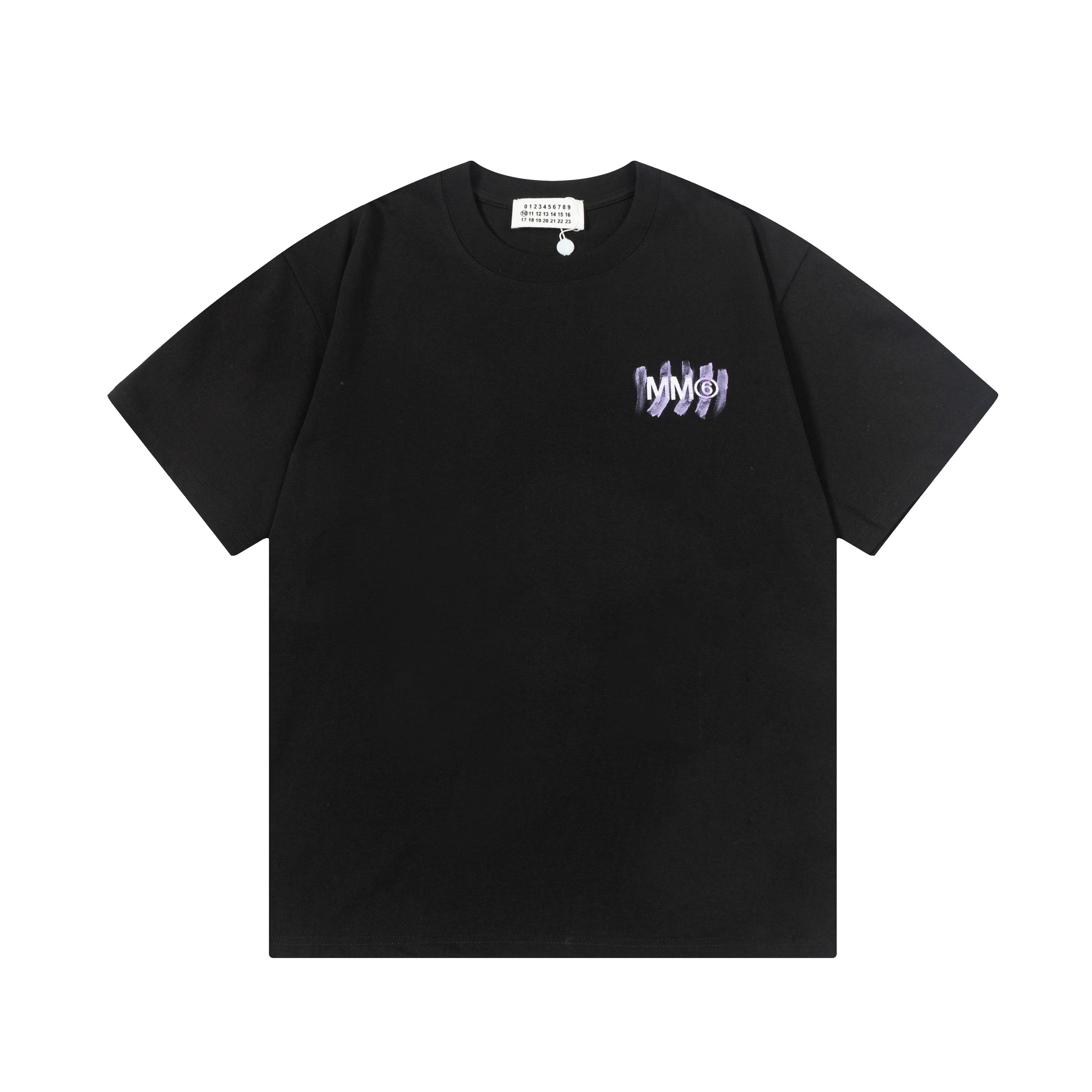 MM6 2025 nueva colección logo de letras graffiti bordado unisex camiseta de manga corta · personalizado 320g 100% algod…