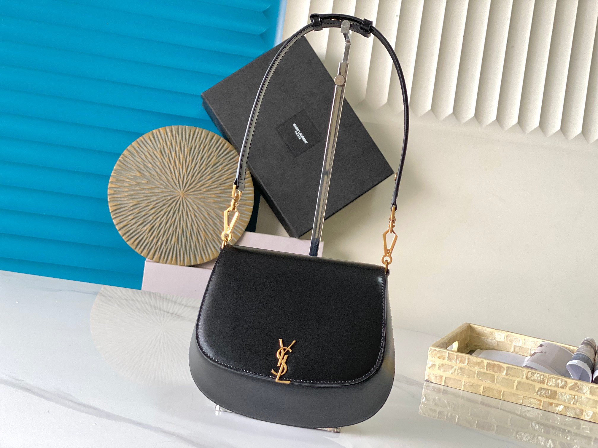 YSL Voltaire 小牛皮 腋下包 马鞍包 可调节手柄