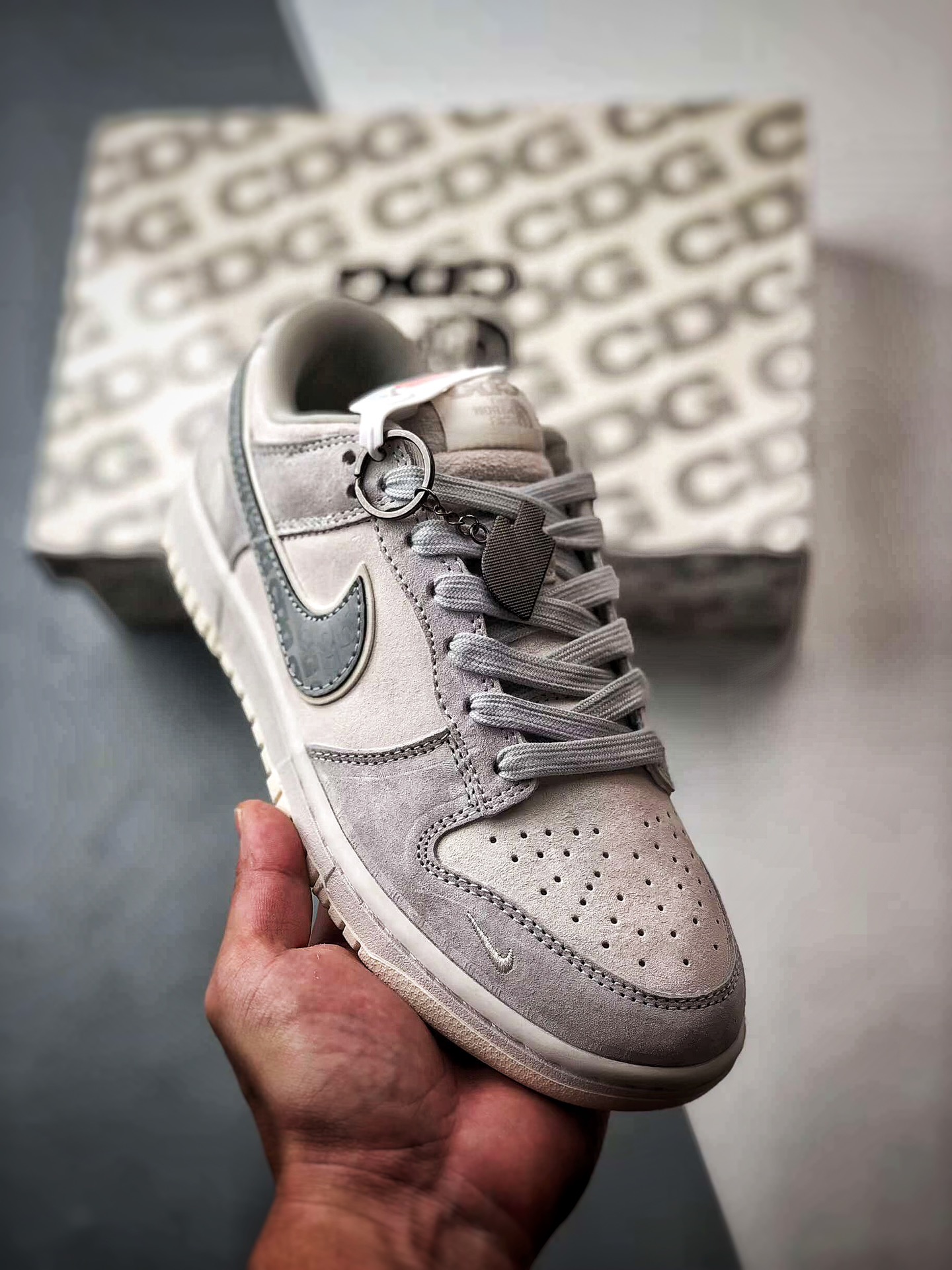 CX专供 毒版公司货 【NK】 NK Dunk Low Retro "DIY高端定制" 北面CDG米灰反光钩 低帮休闲运动板鞋 原装头层材料 用料绝不含糊 独家版型蒸餾加工帶來的是更好的视觉和脚感体验 清洁度 电绣工艺 皮料切割干净无任何毛边 细节完美 货号：DQ1098-399 Size：36 36.5 37.5 38 38.5 39 40 40.5 41 42 42.5 43 44 44.5 45