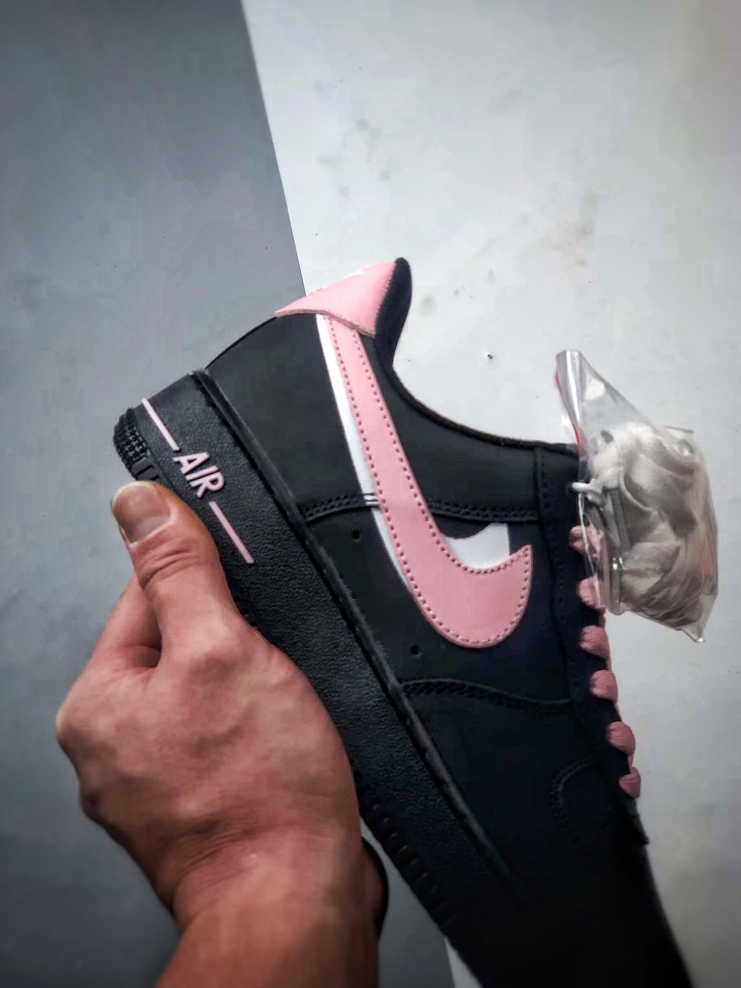 【定制球鞋】Air Force 1 Low 粉色双钩 黑粉 经典休闲运动板鞋  CW2288-028