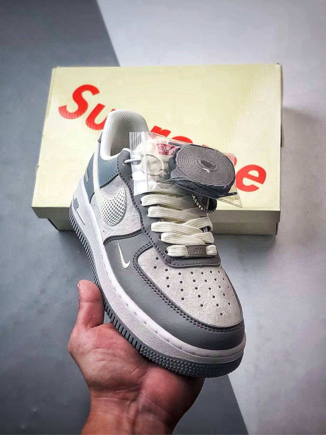 Sup x Air Force 1 Low 米白灰   DM6688-023