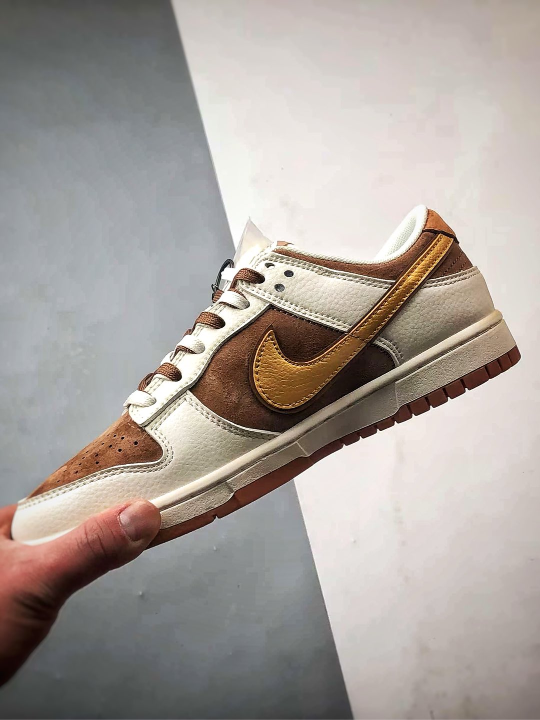 NK Dunk Low Retro ”DIY高端定制” 北面米白棕金钩 低帮休闲运动板鞋 DM6868-020