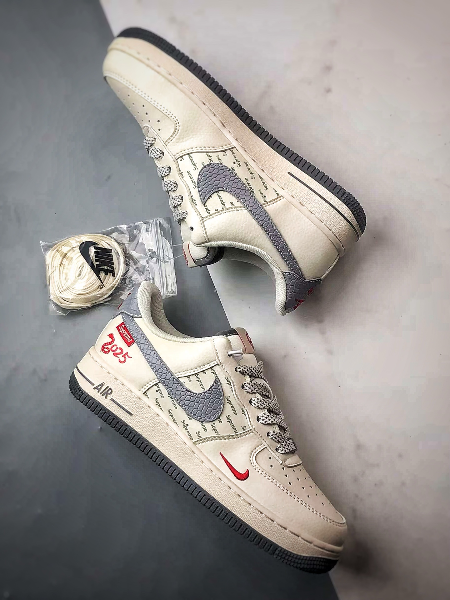 Sup x Air Force 1 Low 蛇年米白灰  XS1958-503