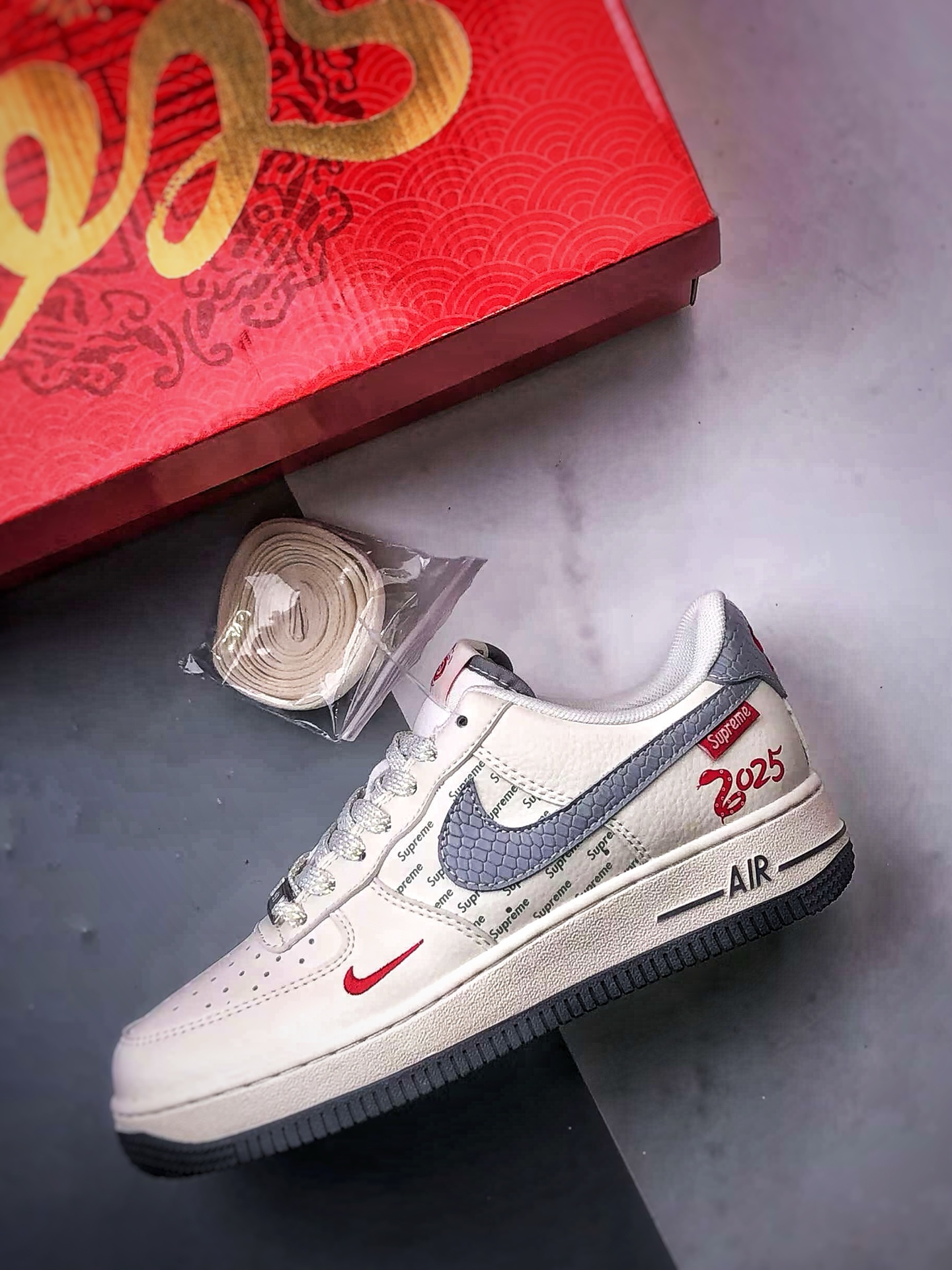 Sup x Air Force 1 Low 蛇年米白灰  XS1958-503