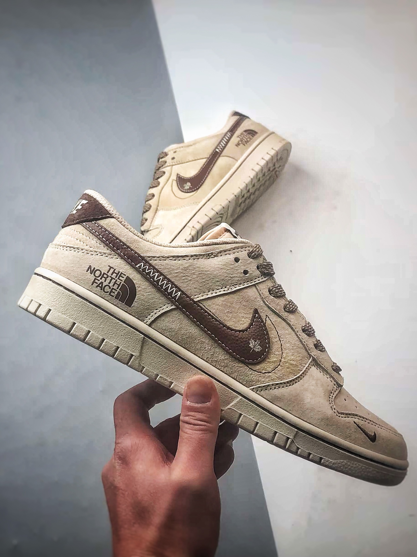 NK Dunk Low Retro ”DIY高端定制” 北面米棕咖啡钩 低帮休闲运动板鞋 DJ2024-086