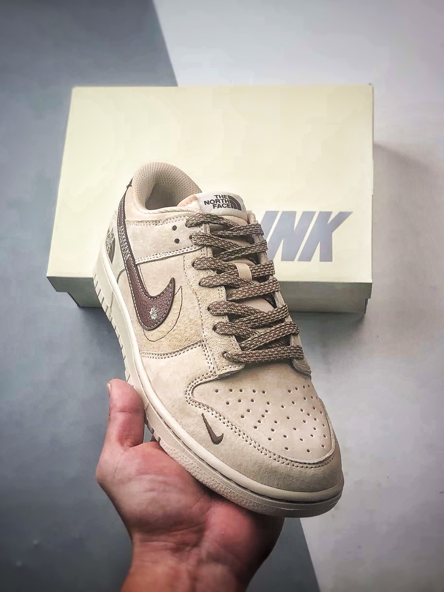 NK Dunk Low Retro ”DIY高端定制” 北面米棕咖啡钩 低帮休闲运动板鞋 DJ2024-086