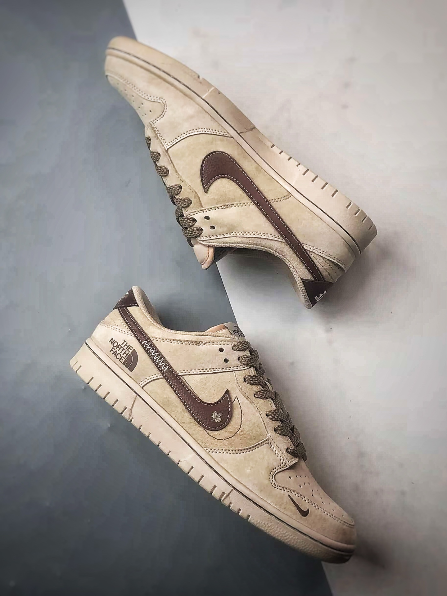 NK Dunk Low Retro ”DIY高端定制” 北面米棕咖啡钩 低帮休闲运动板鞋 DJ2024-086