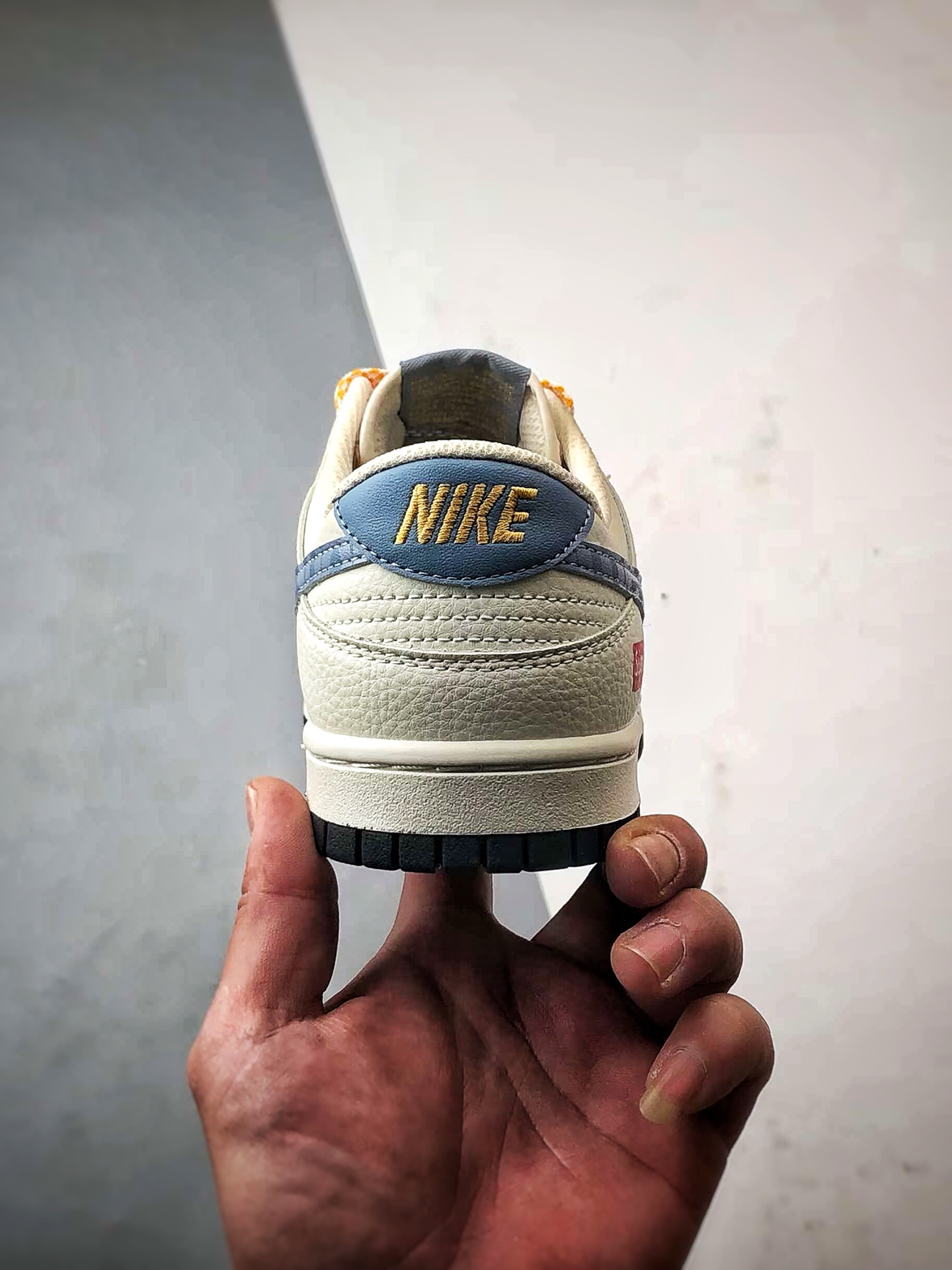 NK Dunk Low Retro ”DIY高端定制” Sup米白蓝反光钩低帮休闲运动板鞋   DJ2024-114