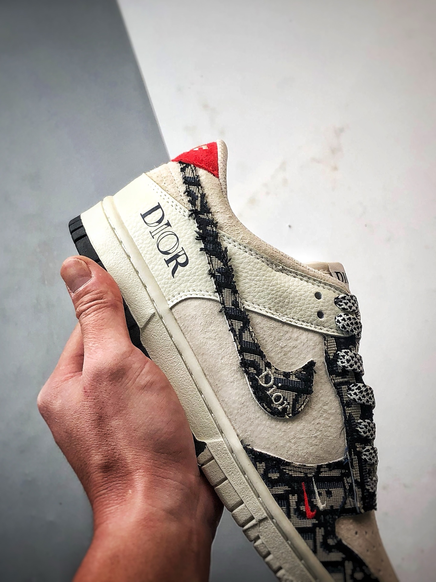 NK Dunk Low Retro ”DIY高端定制” 迪奥米黑牛仔花纹 低帮休闲运动板鞋  DJ2024-131