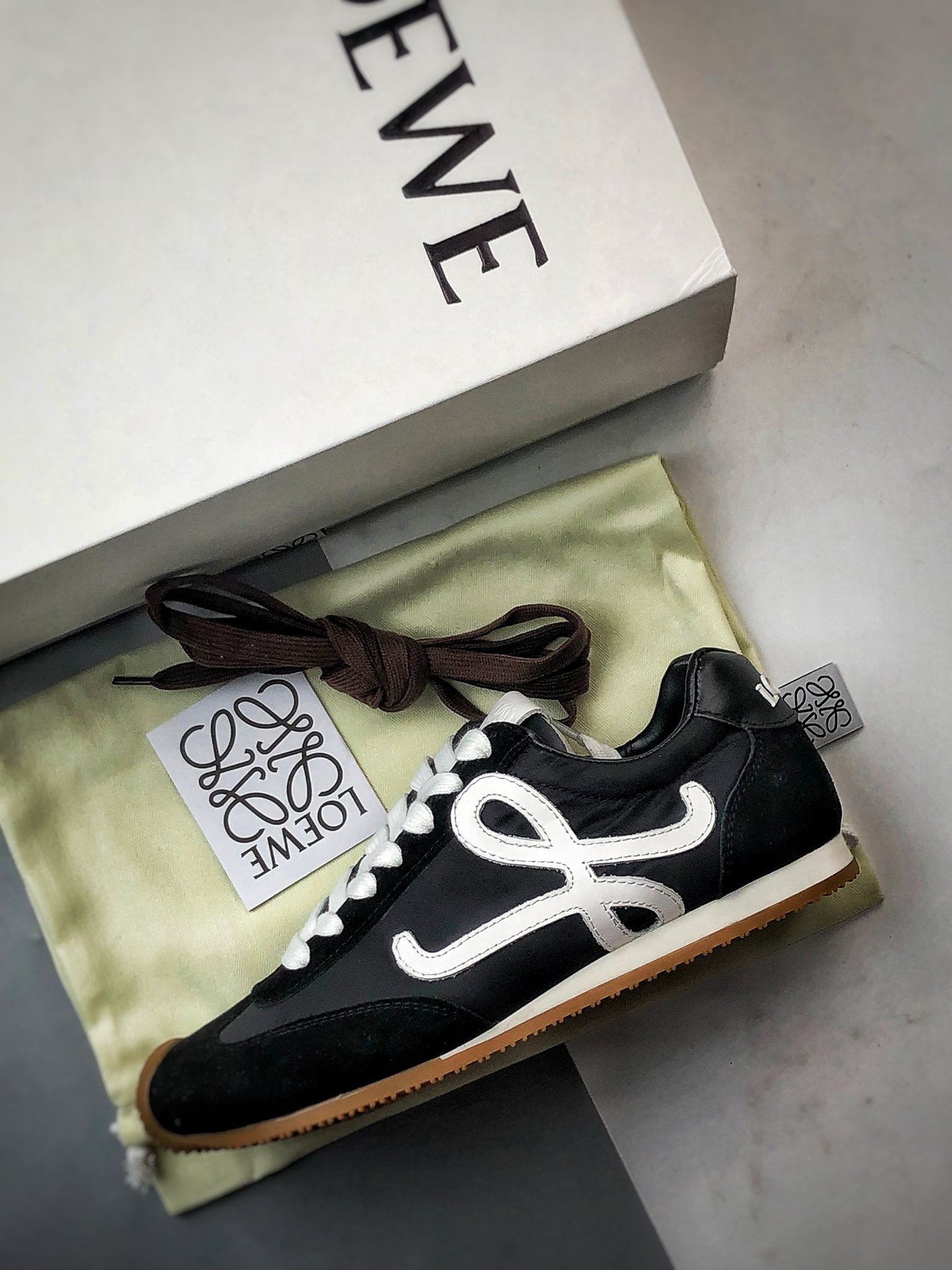 市售顶级 任意细节不惧对比 罗意威/Loewe 2025 | Ballet Runner 2.0 黑色 早春新款爆款芭蕾舞鞋