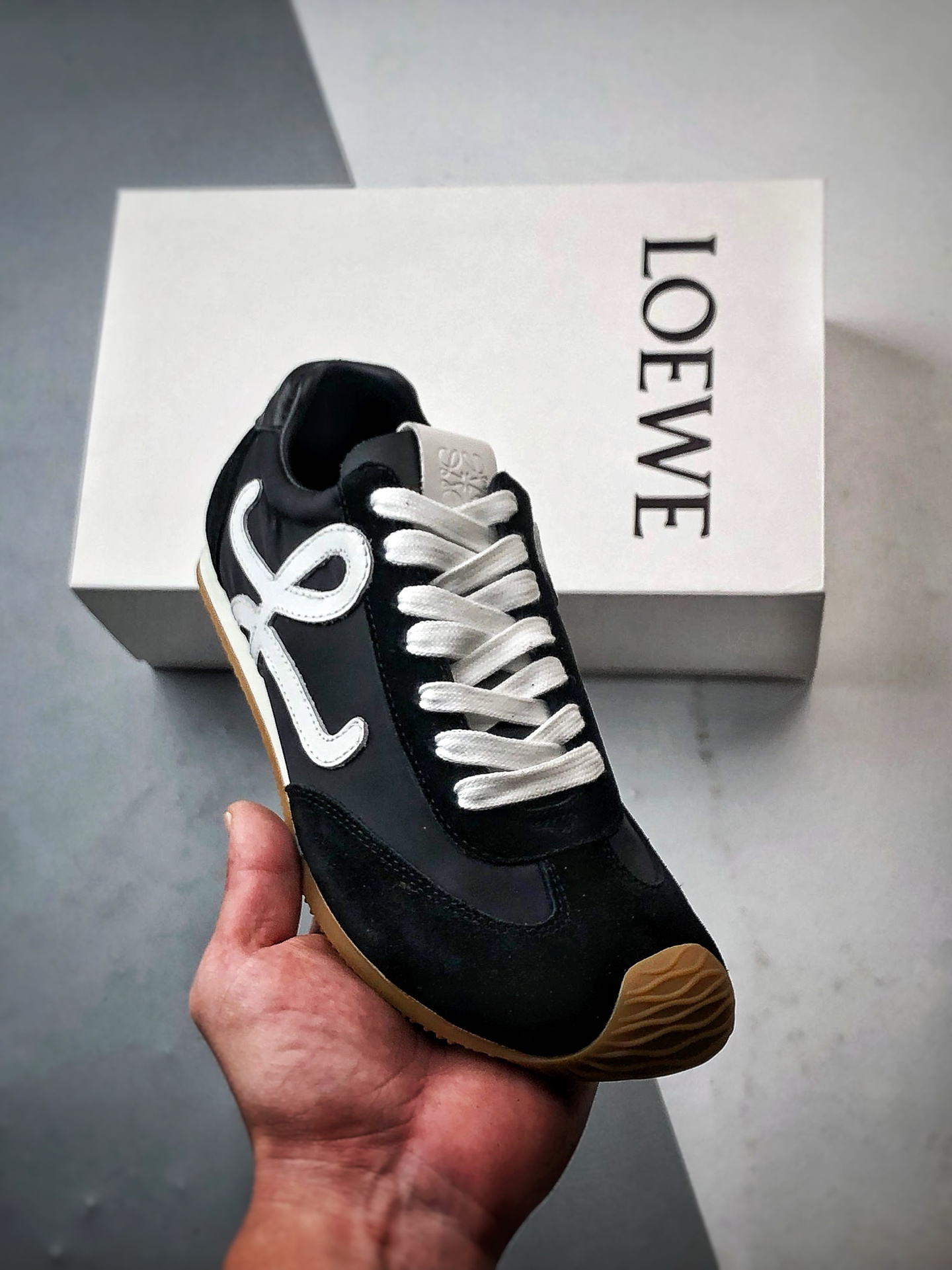 市售顶级 任意细节不惧对比 罗意威/Loewe 2025 | Ballet Runner 2.0 黑色 早春新款爆款芭蕾舞鞋