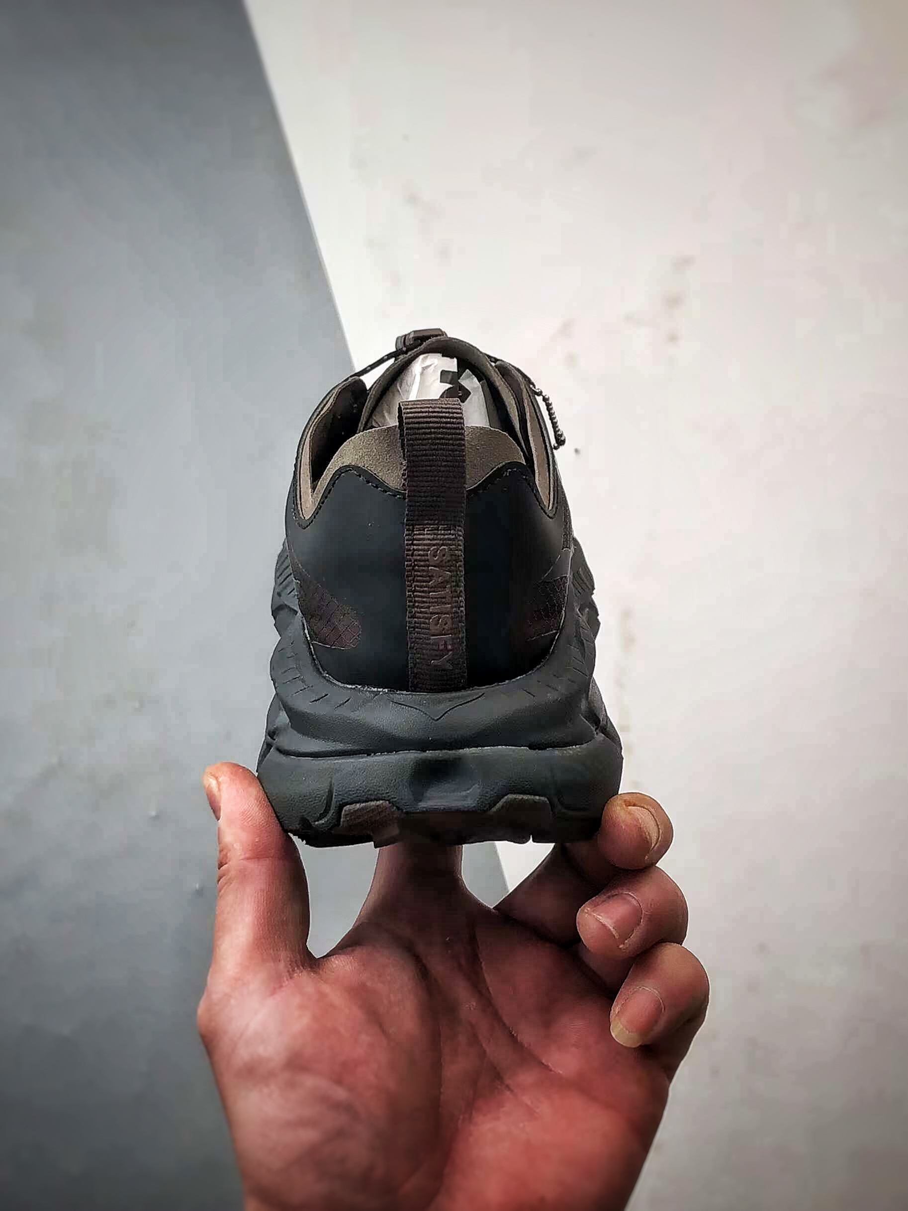 Satisfy x Hoka One One Mafate Speed 4 黑棕 玛法特低帮轻量户外运动鞋  1157050-COFF