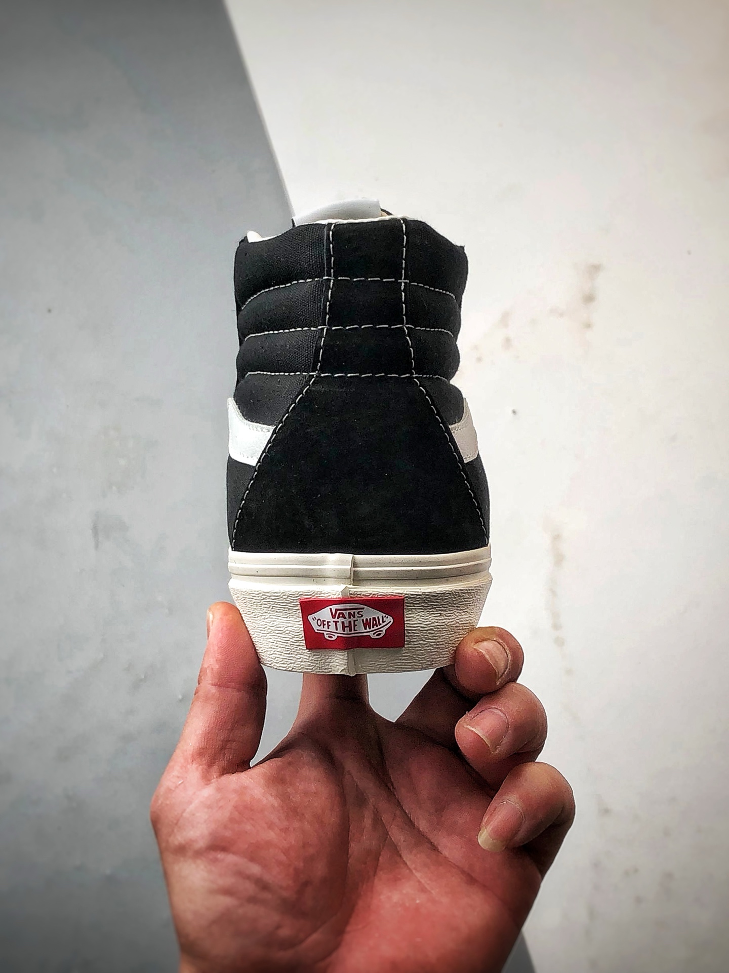Vans Clash The Wall 黑白 万斯官方 经典解构高帮休闲帆布板鞋  VN000CNKSN0