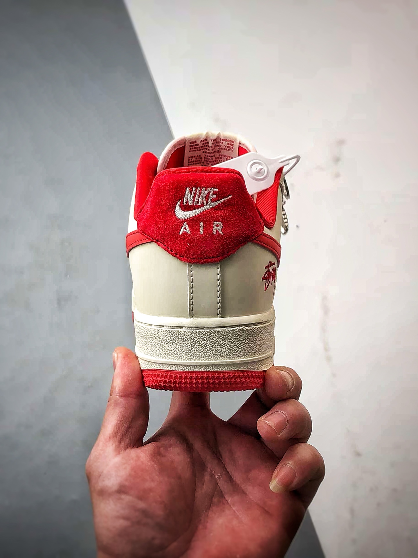 Stussy x Air Force 1 Low 米白红  DF0188-031