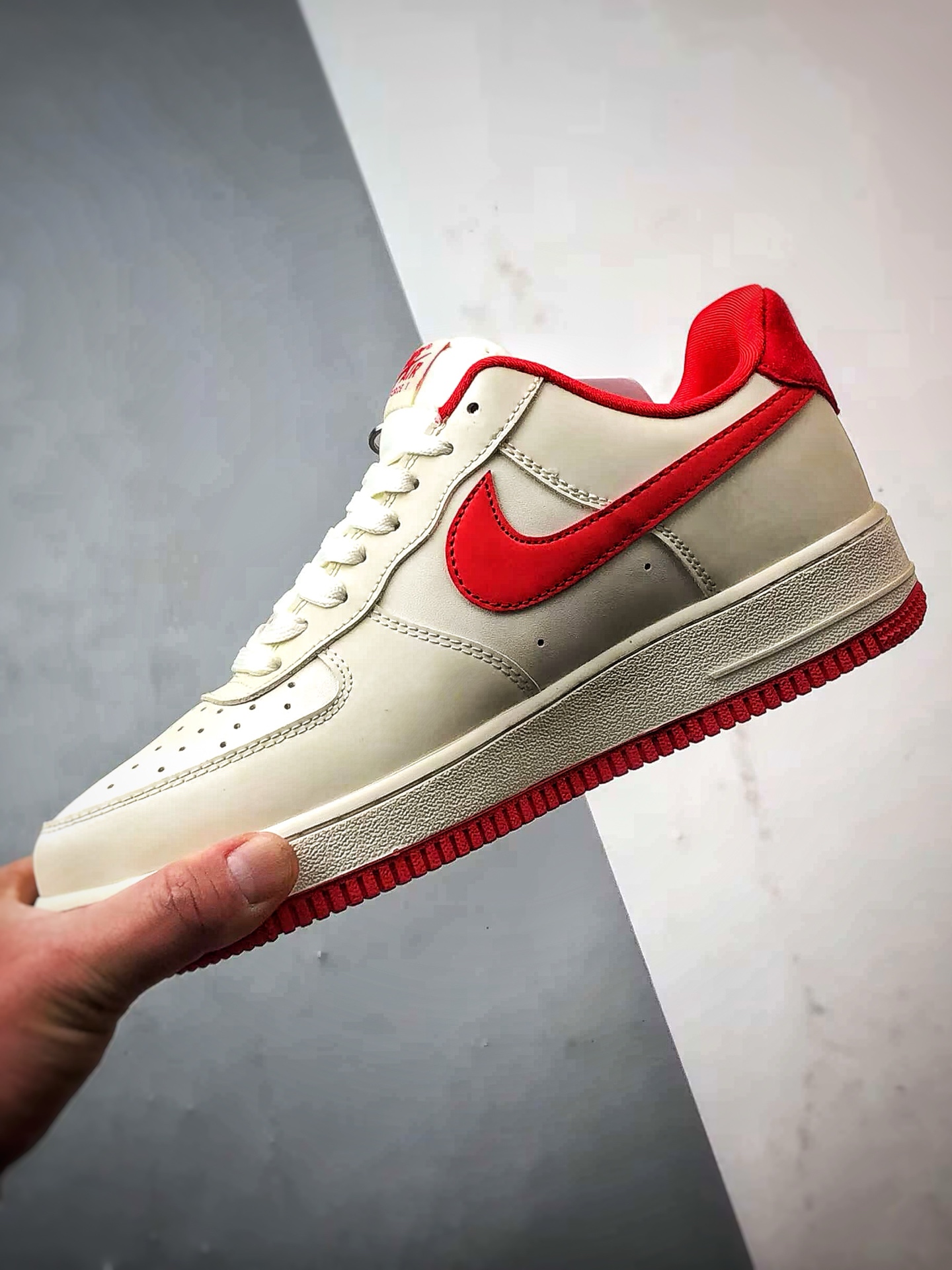 Stussy x Air Force 1 Low 米白红  DF0188-031