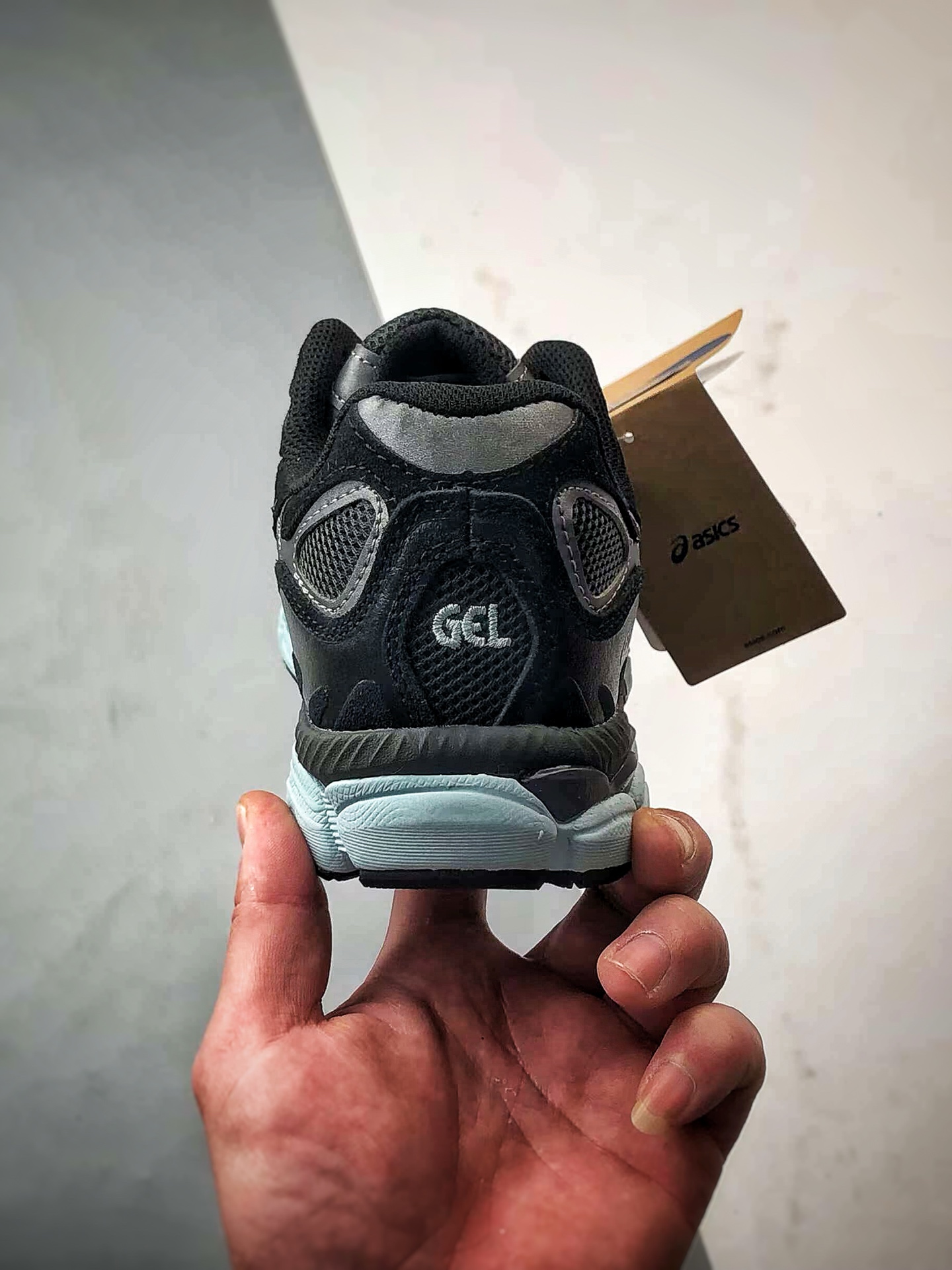 Asics Gel-NYC 复古单品 黑蓝 亚瑟士新款厚底街头运动休闲鞋