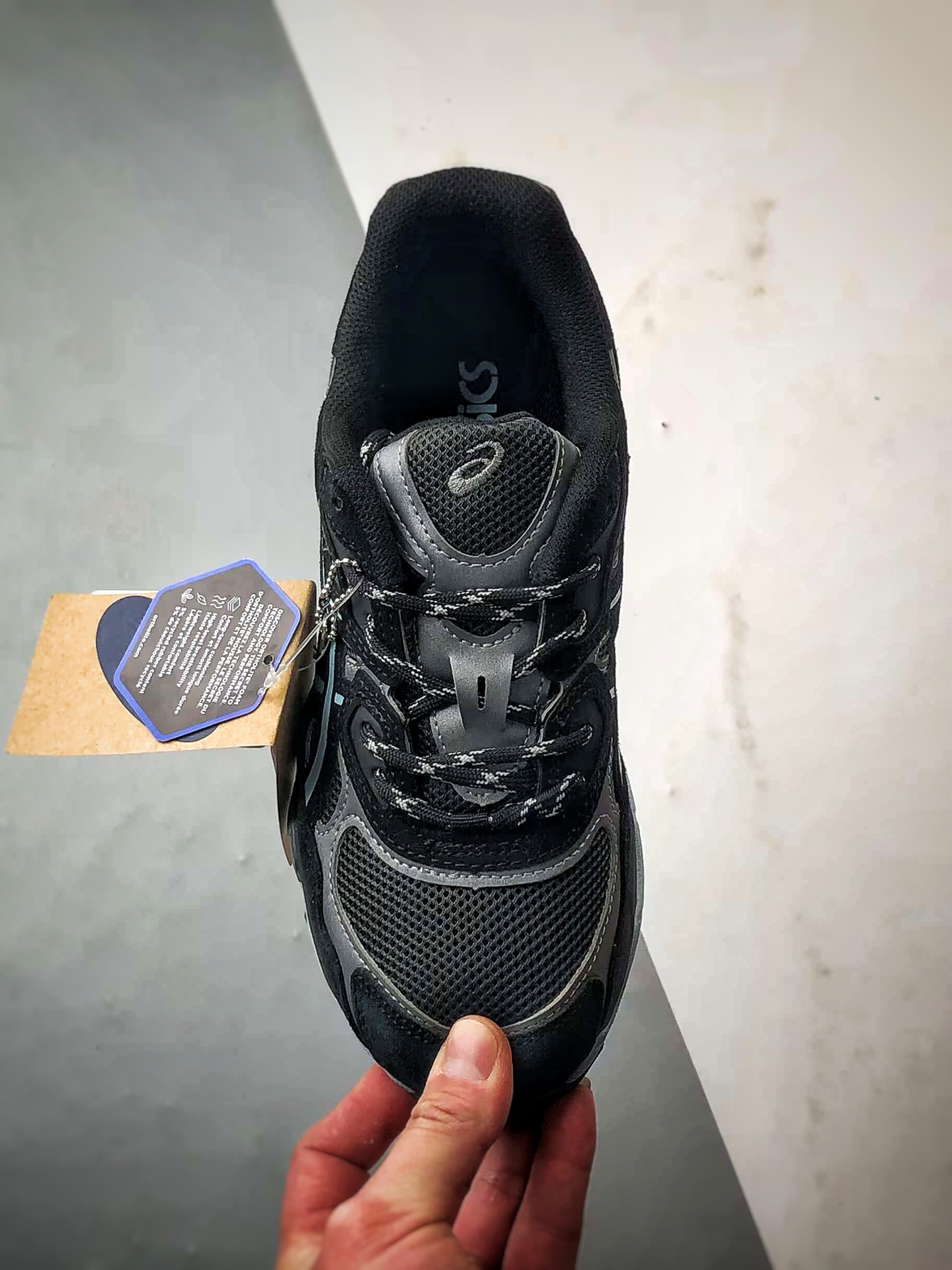 Asics Gel-NYC 复古单品 黑蓝 亚瑟士新款厚底街头运动休闲鞋