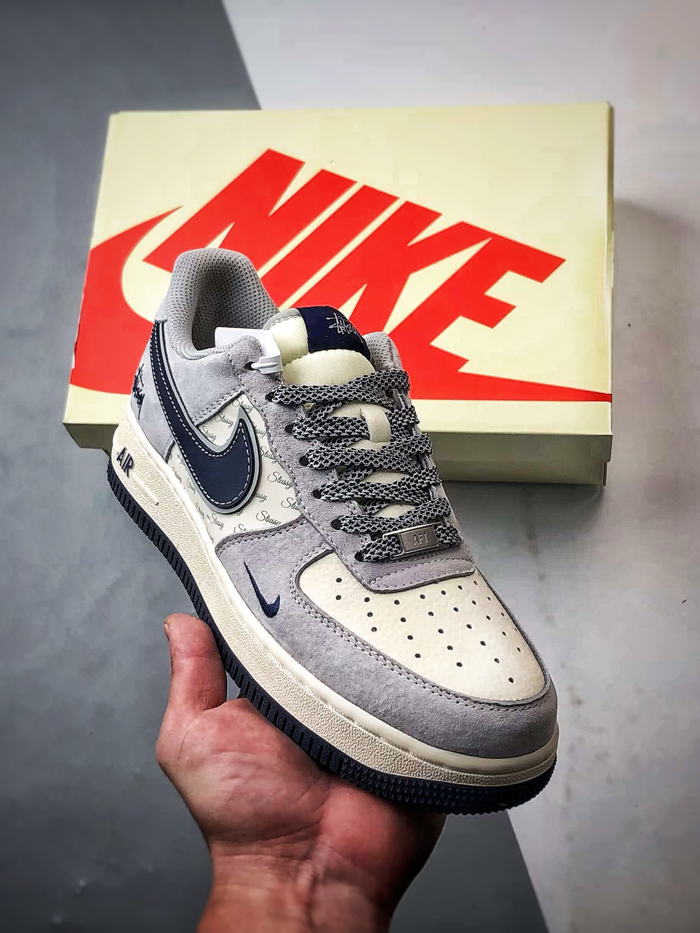 Stussy x Air Force 1 Low 米灰藏蓝  XZ3318-088