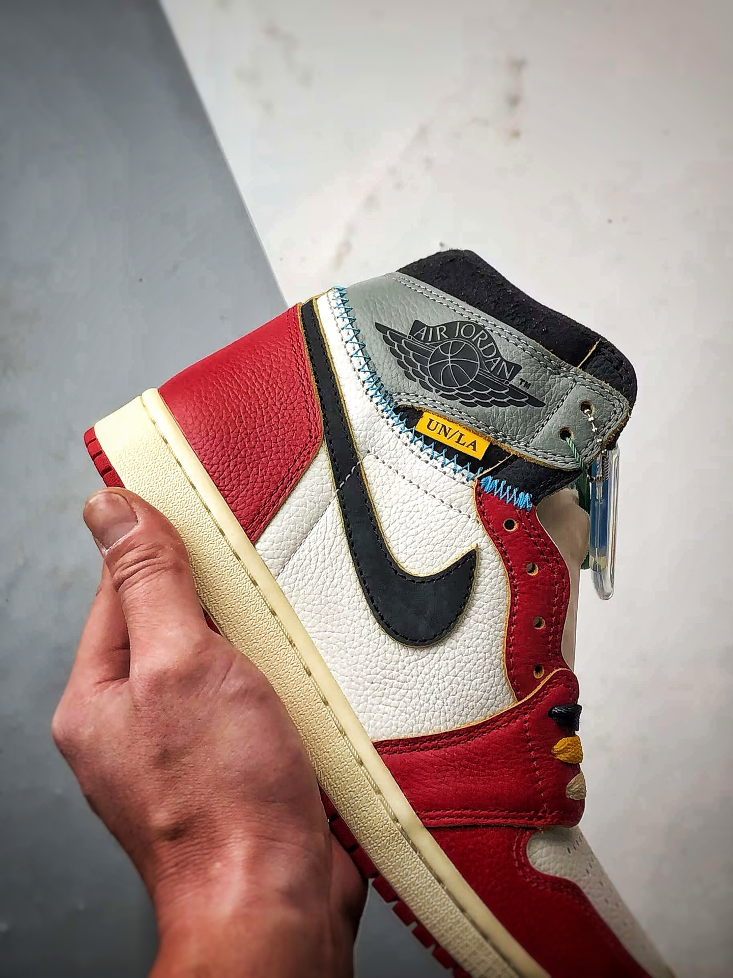 Union x Air Jordan 1 Retro High OG UN联名白红灰 HV8563-600