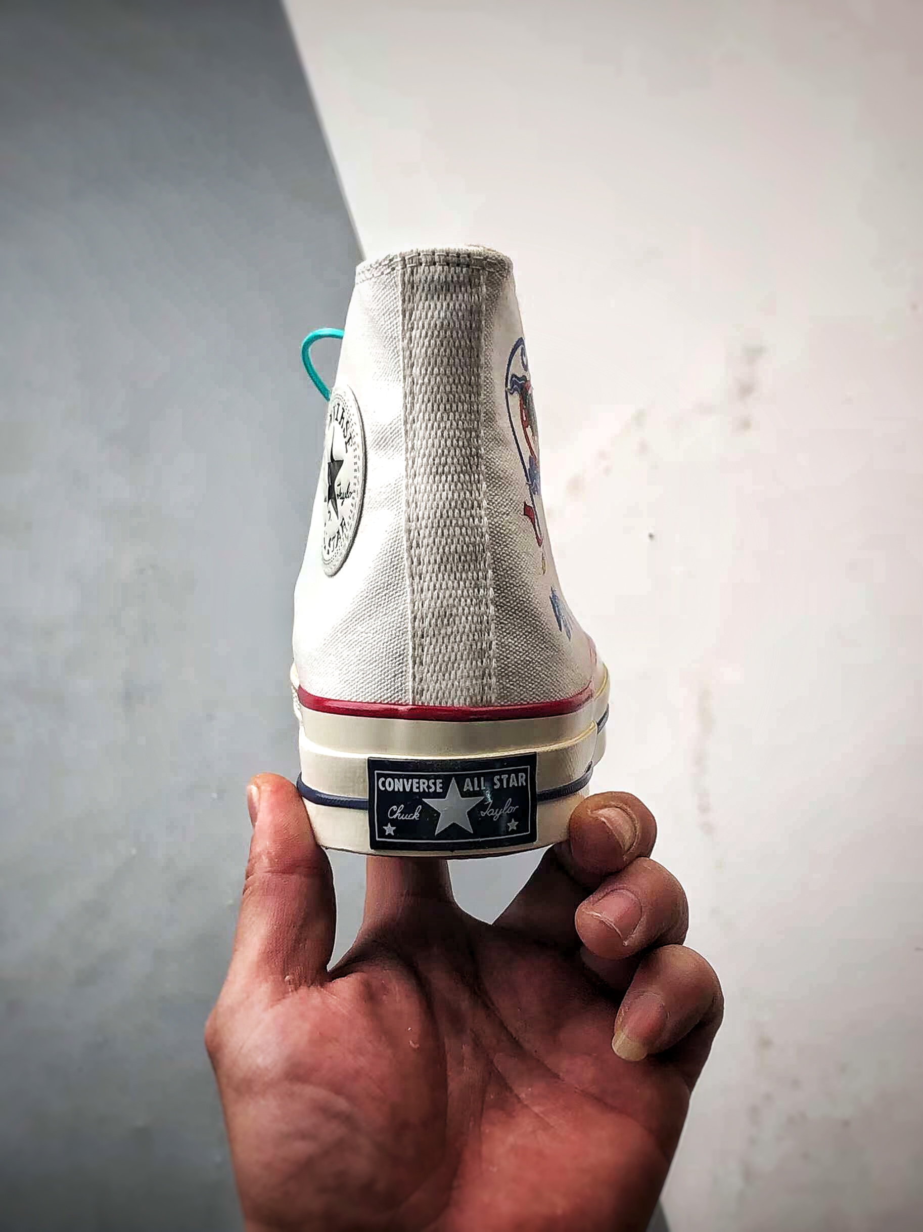 国漫之光 哪吒之魔童闹海 Converse 1970s 联名限定 白色 定制系列 运动休闲高帮帆布鞋
