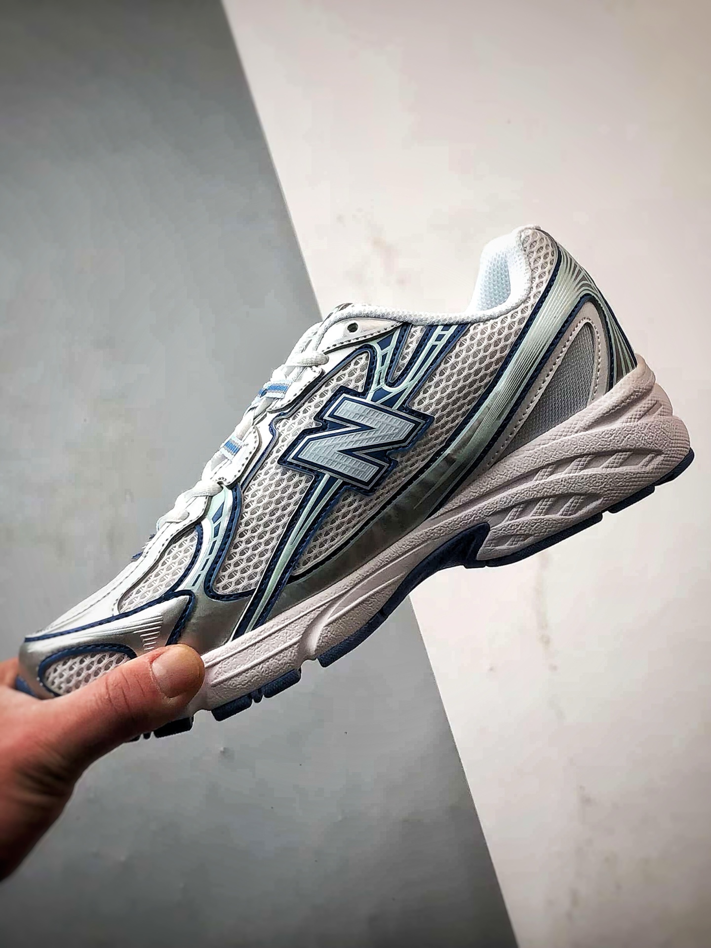 New Balance 740系列 白蓝 低帮复古老爹风休闲运动慢跑鞋 U740LB2