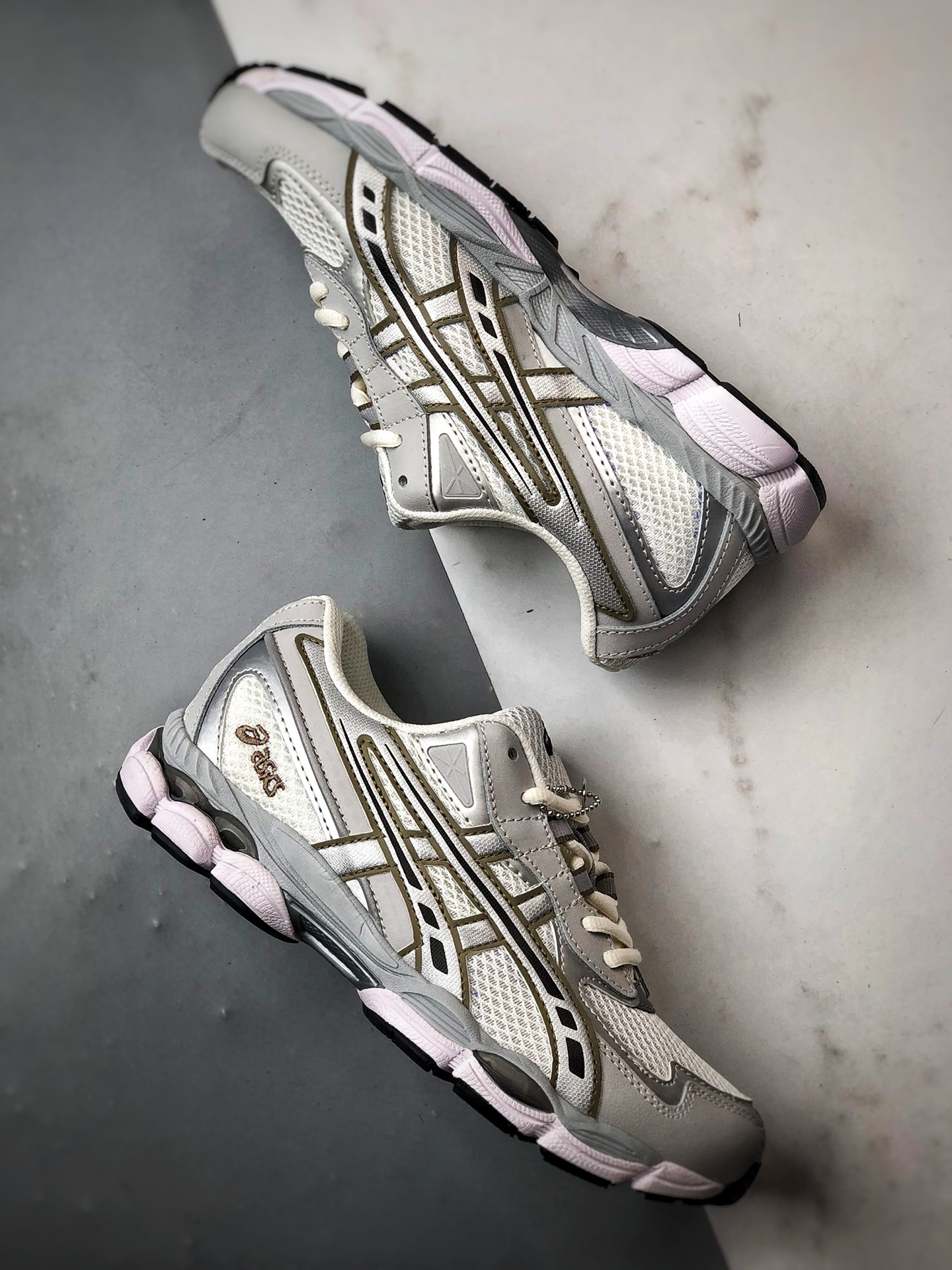 Asics Gel-NYC 复古单品 米灰棕 亚瑟士新款厚底街头运动休闲鞋