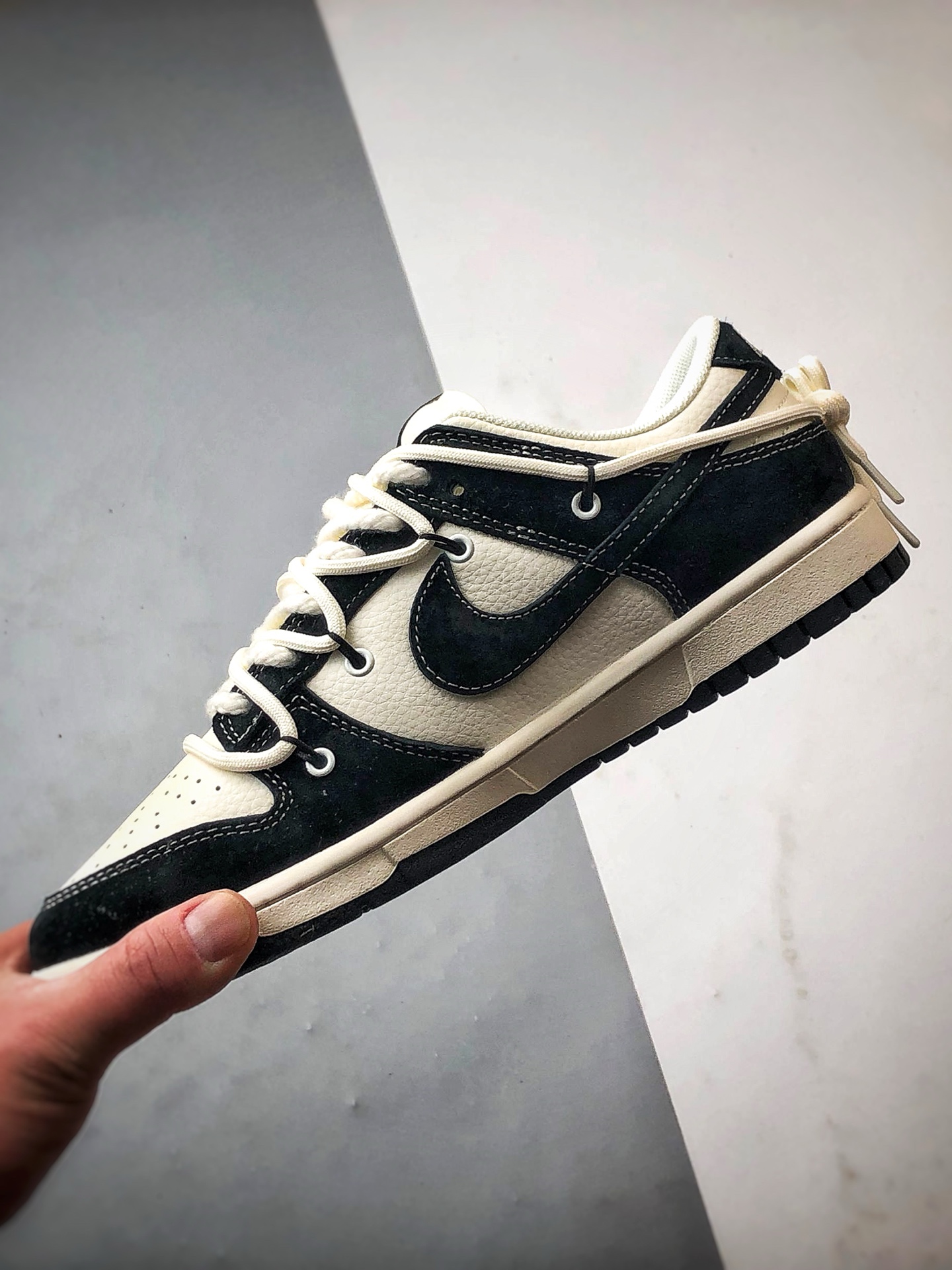 NK Dunk Low Retro ”DIY高端定制” 北面米白黑解构绑带 低帮休闲运动板鞋  YX5066-256
