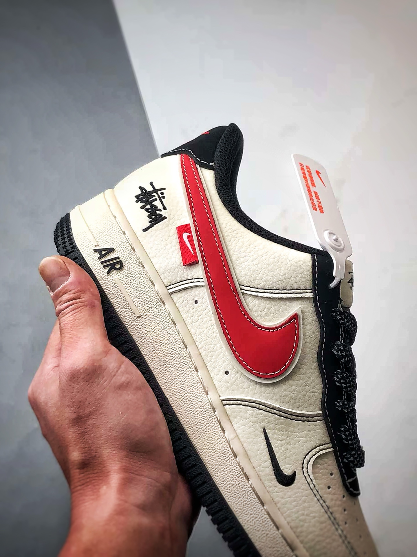 Stussy x Air Force 1 Low 白黑红  XS1958-518