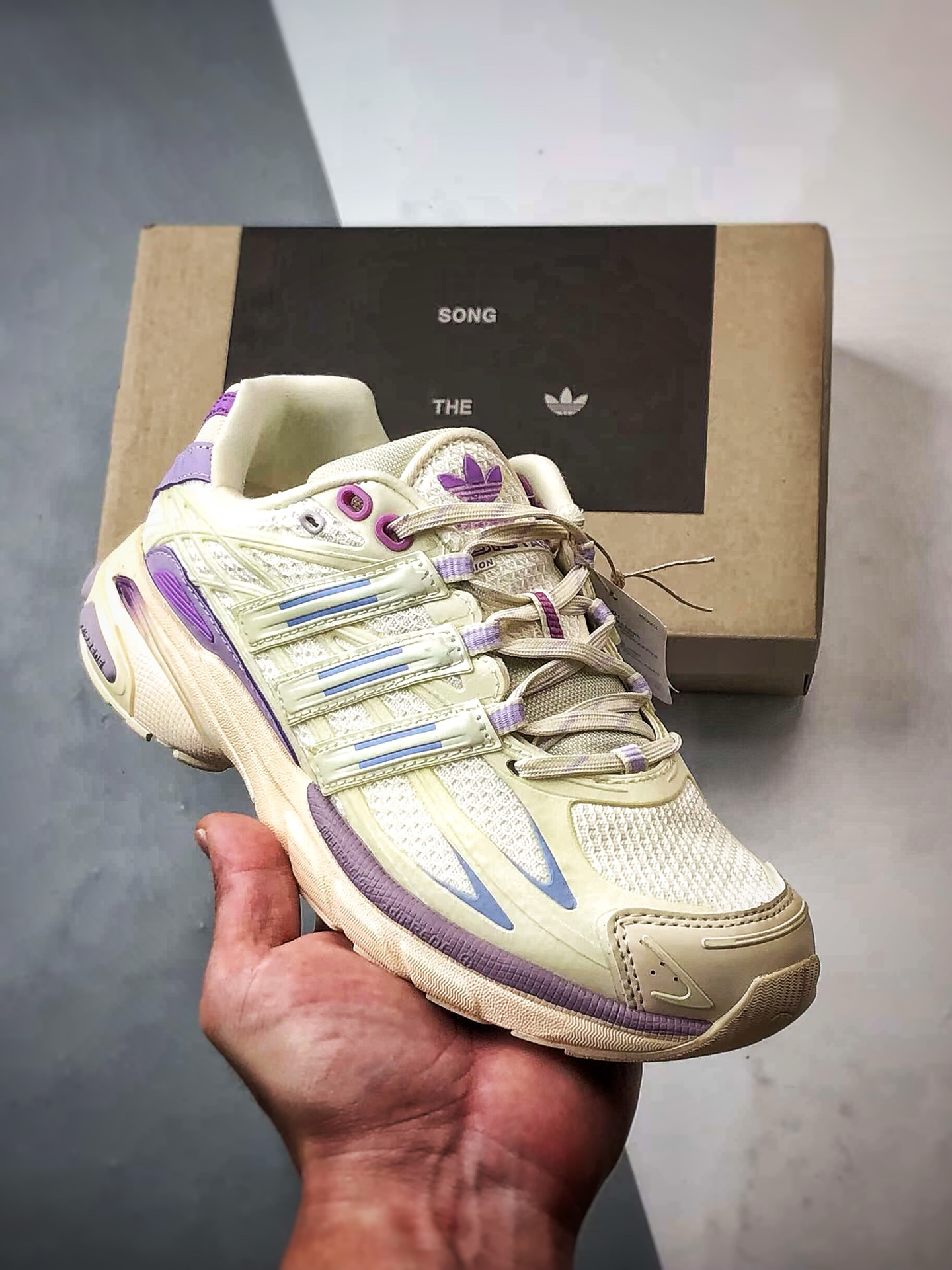 260 AD Originals Adistar Cushion 米白紫 复古前卫科技休闲运动老爹鞋  JH0278