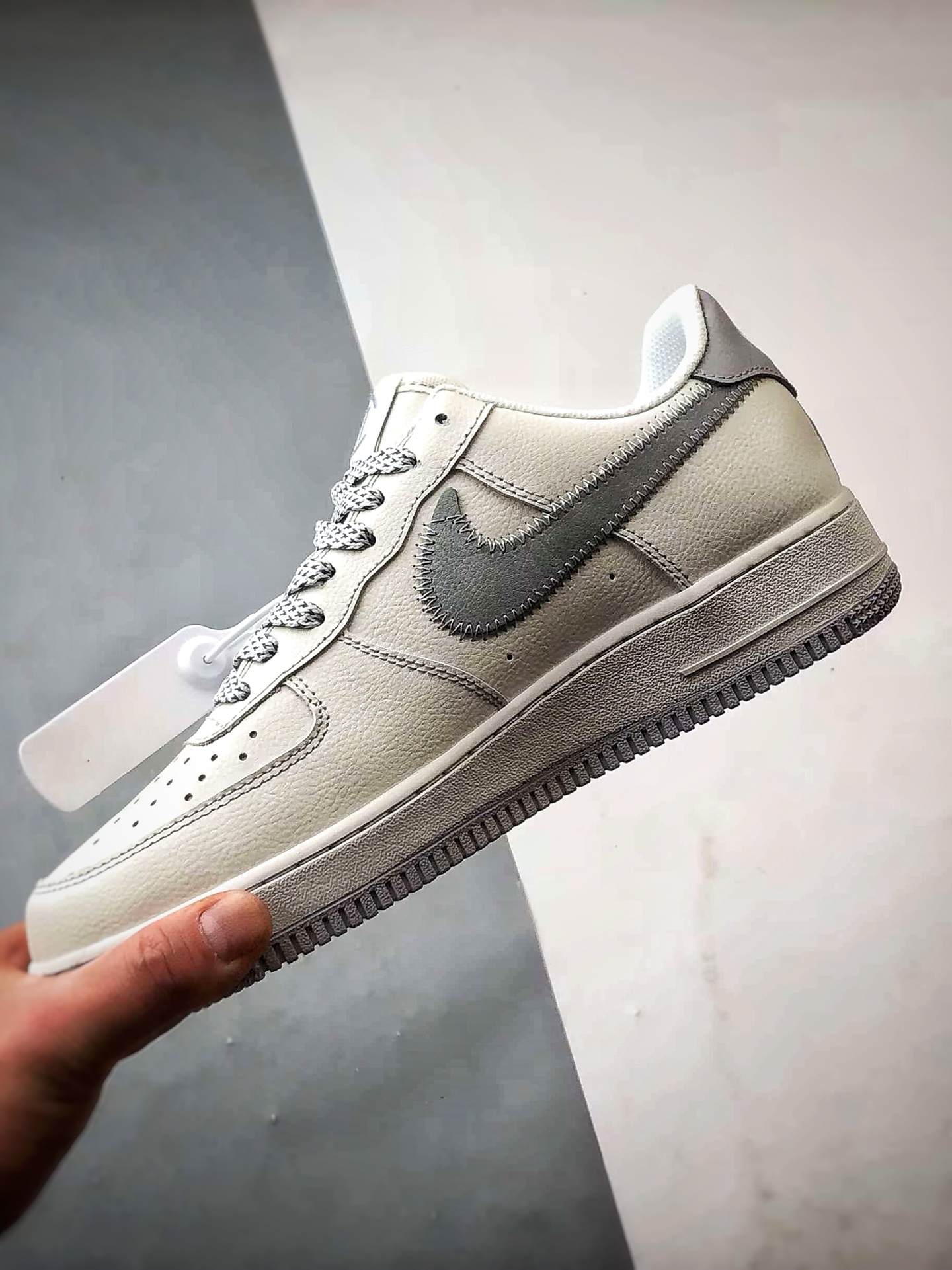 280 Clot x Air Force 1 Low 米白灰缝线钩   GX-030609