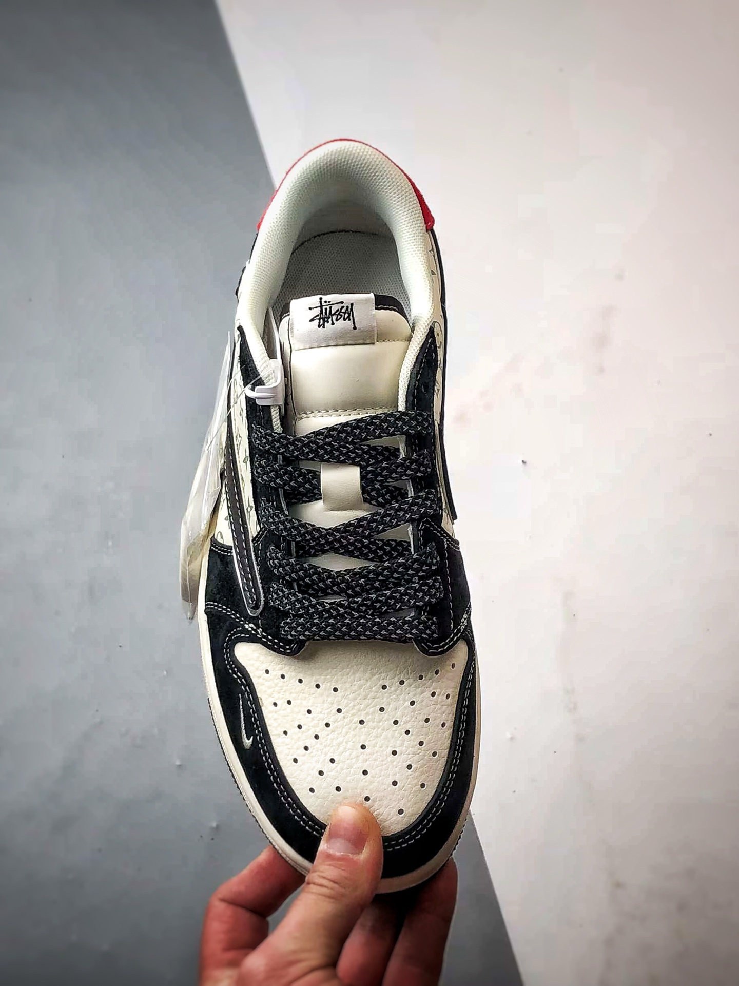 290 Air Jordan 1 Low OG ”高端定制” 斯图西白黑红尾倒钩  XZ6188-770
