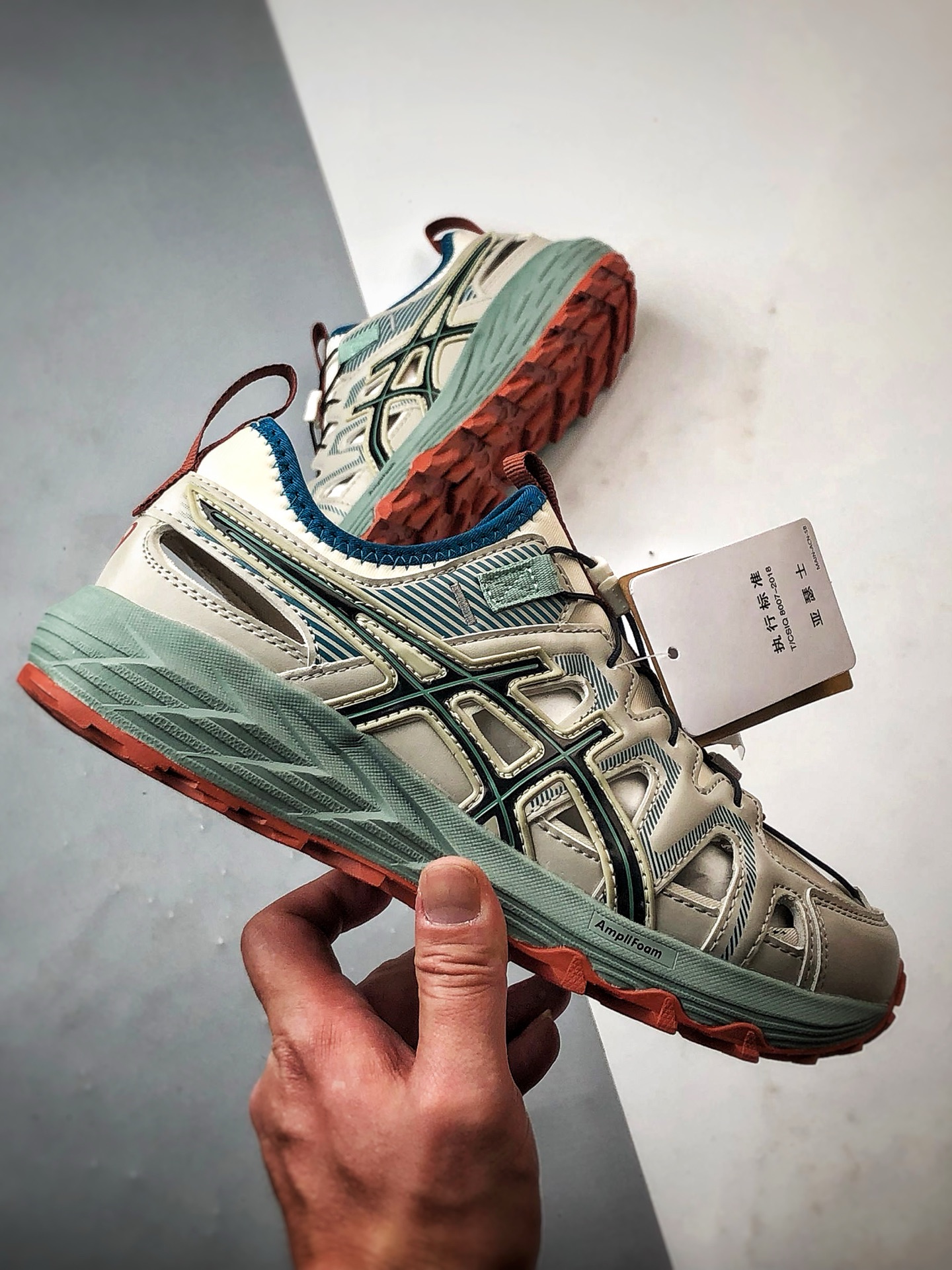 200 Asics Gel-Sonoma 灰绿 户外运动徒步溯溪凉鞋