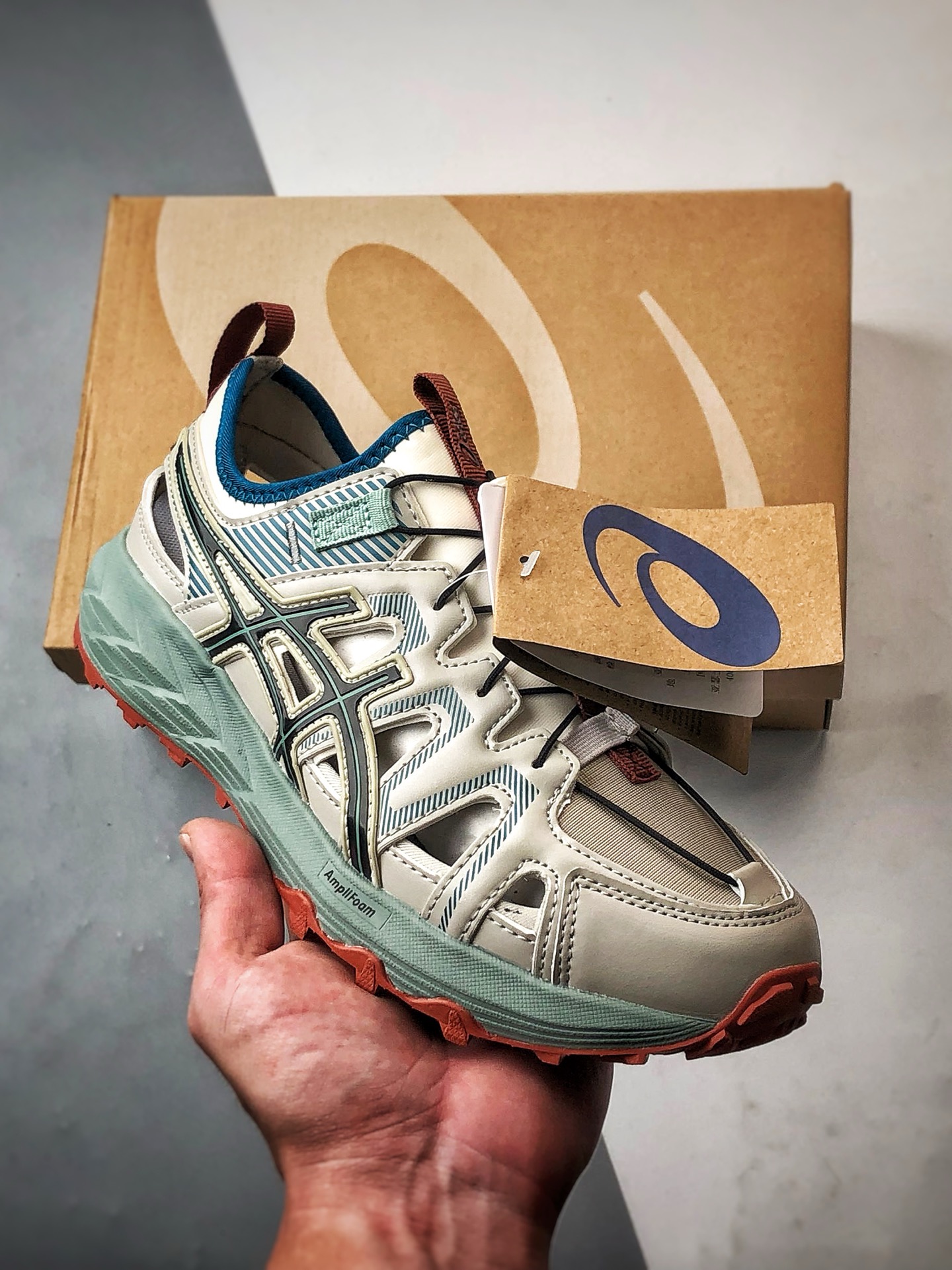 200 Asics Gel-Sonoma 灰绿 户外运动徒步溯溪凉鞋