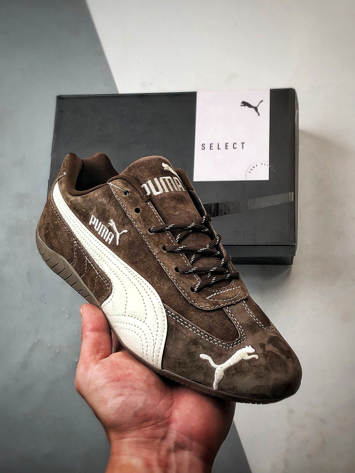 180 Puma Speedcet OG 棕色 彪马低帮复古运动休闲赛车跑鞋   398847-202