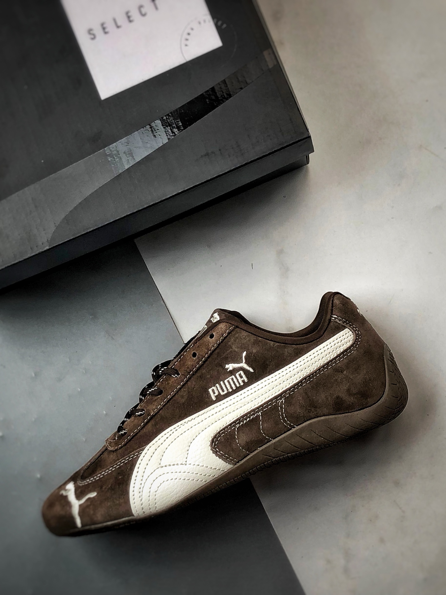 180 Puma Speedcet OG 棕色 彪马低帮复古运动休闲赛车跑鞋   398847-202