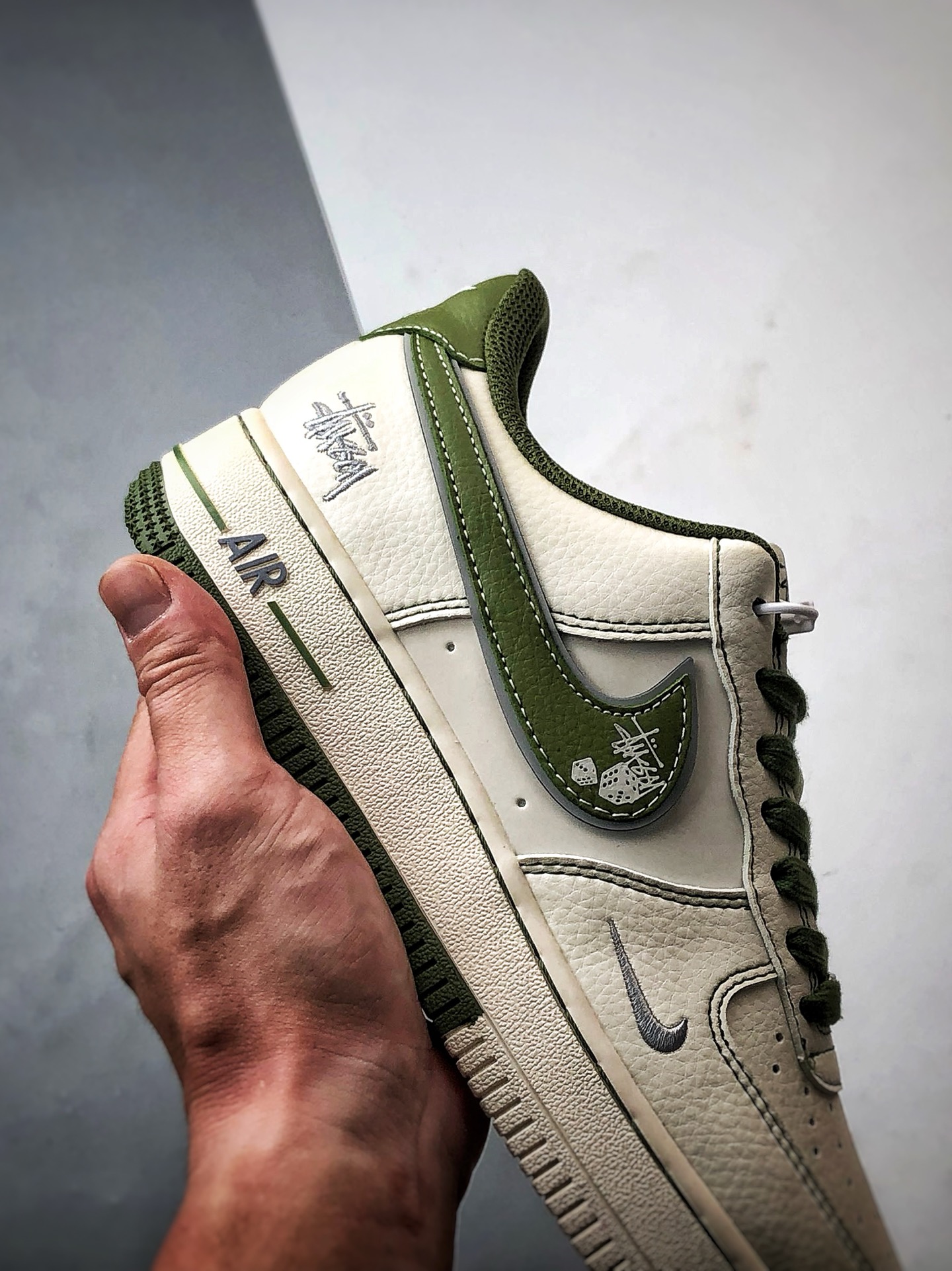 280 Stussy x Air Force 1 Low 骰子米白绿  XS1958-525