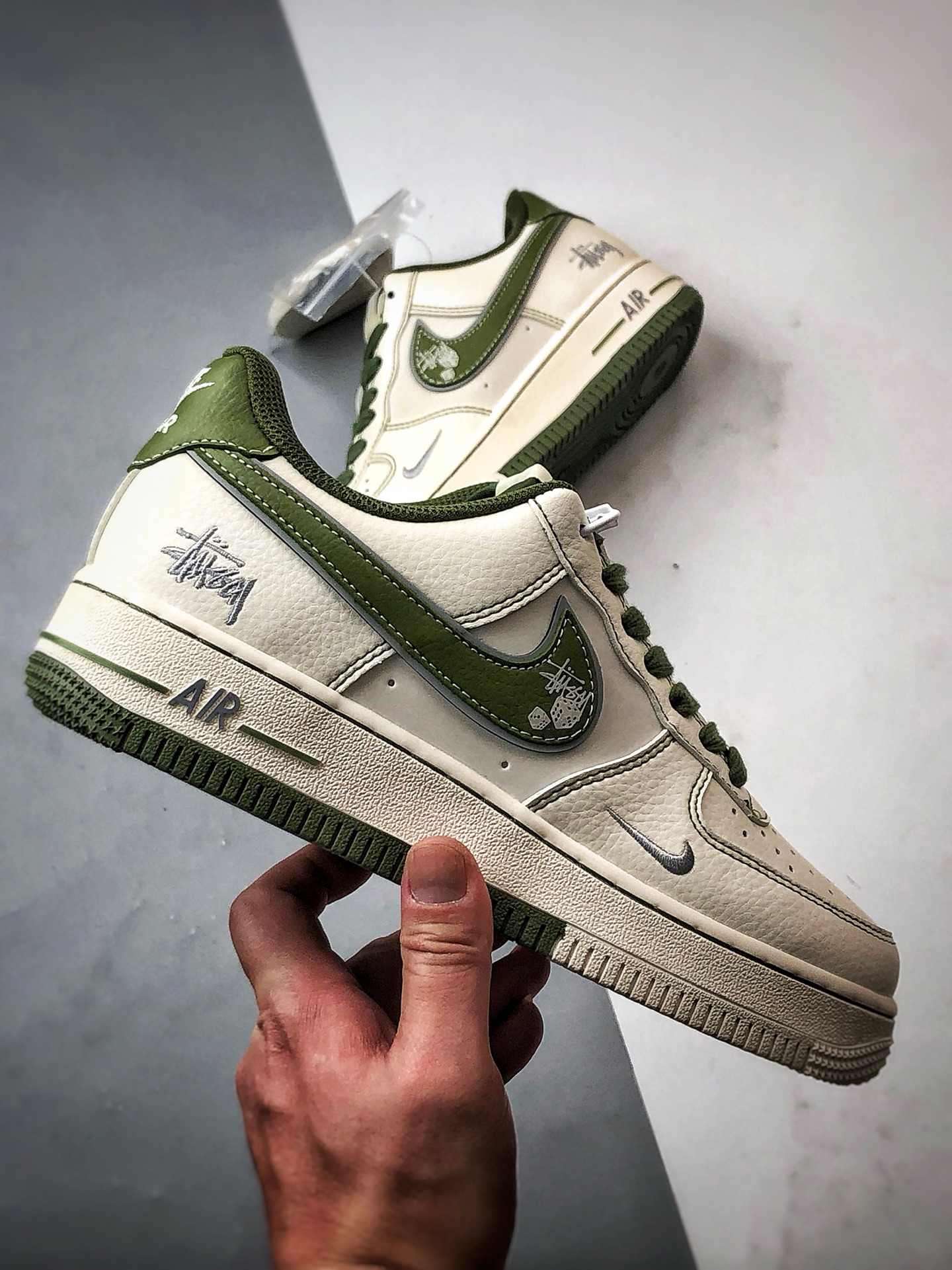 280 Stussy x Air Force 1 Low 骰子米白绿  XS1958-525
