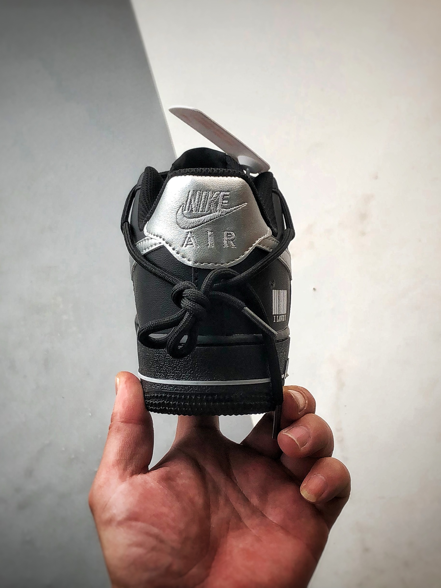 280 【定制球鞋】Air Force 1 Low 银翼熊猫 黑白解构绑带 经典休闲运动板鞋 ZH0316-064
