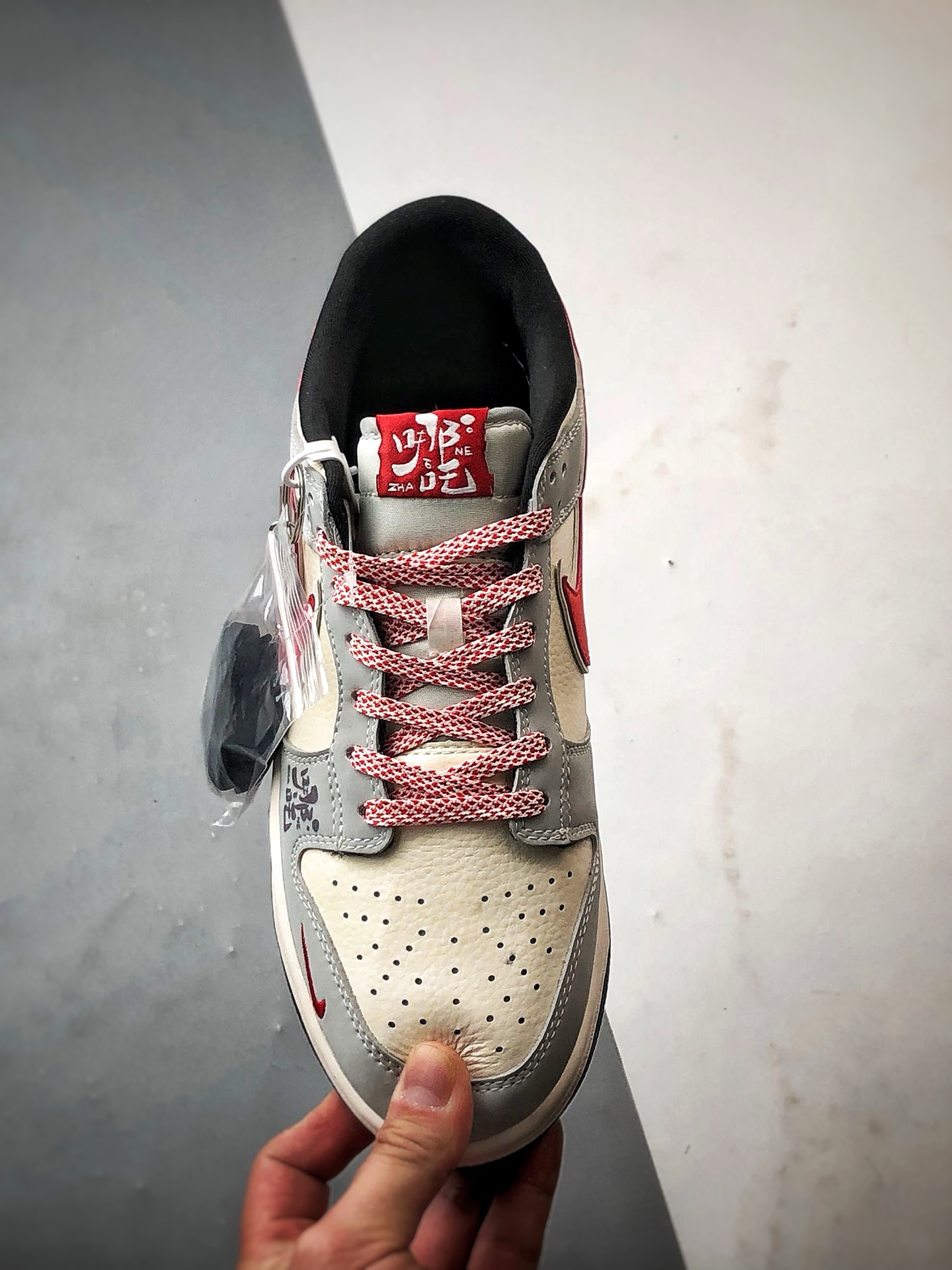 290 NK Dunk Low Retro ”DIY高端定制” 哪吒米灰红 低帮休闲运动板鞋   LW1818-113