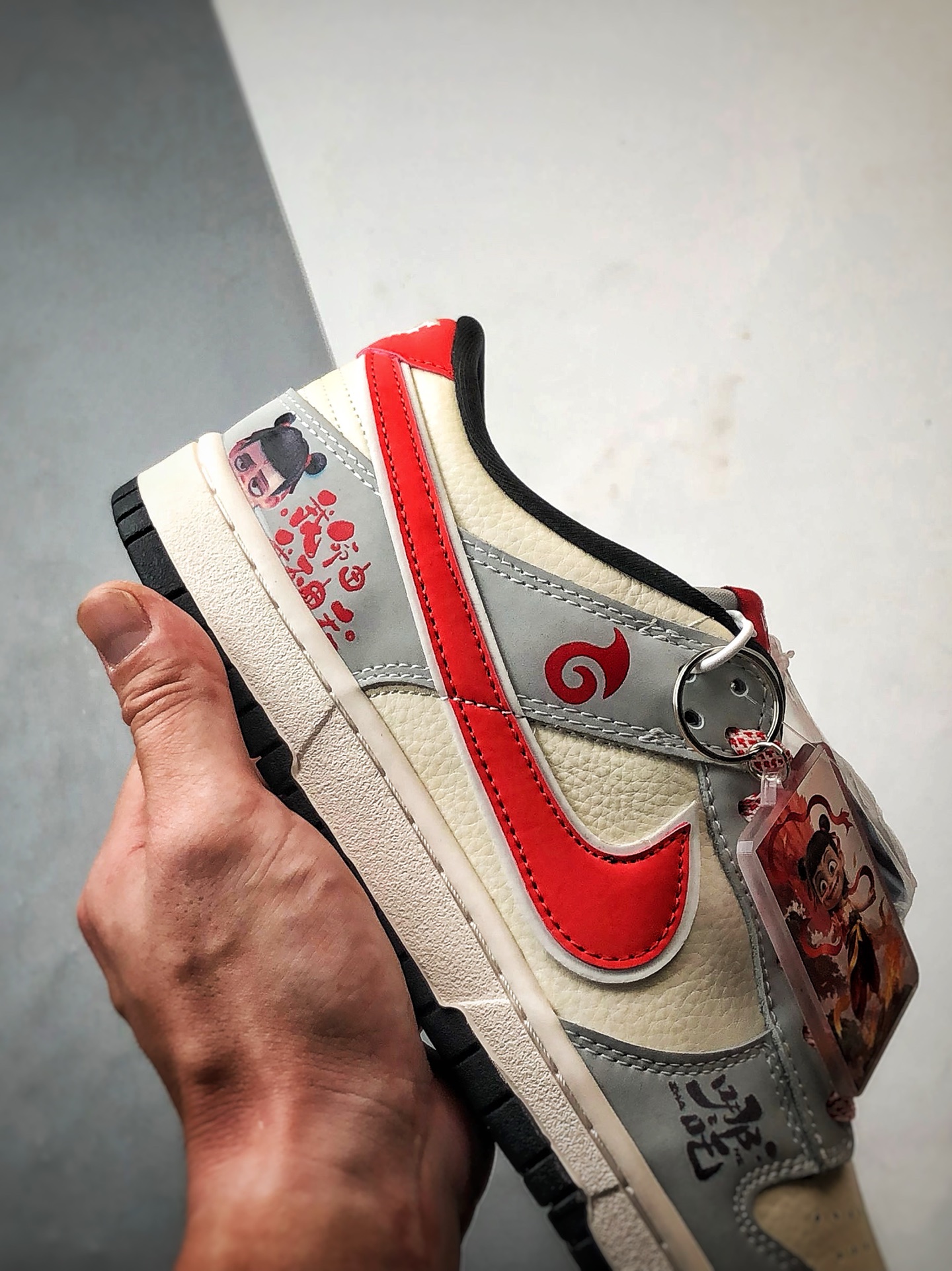 290 NK Dunk Low Retro ”DIY高端定制” 哪吒米灰红 低帮休闲运动板鞋   LW1818-113