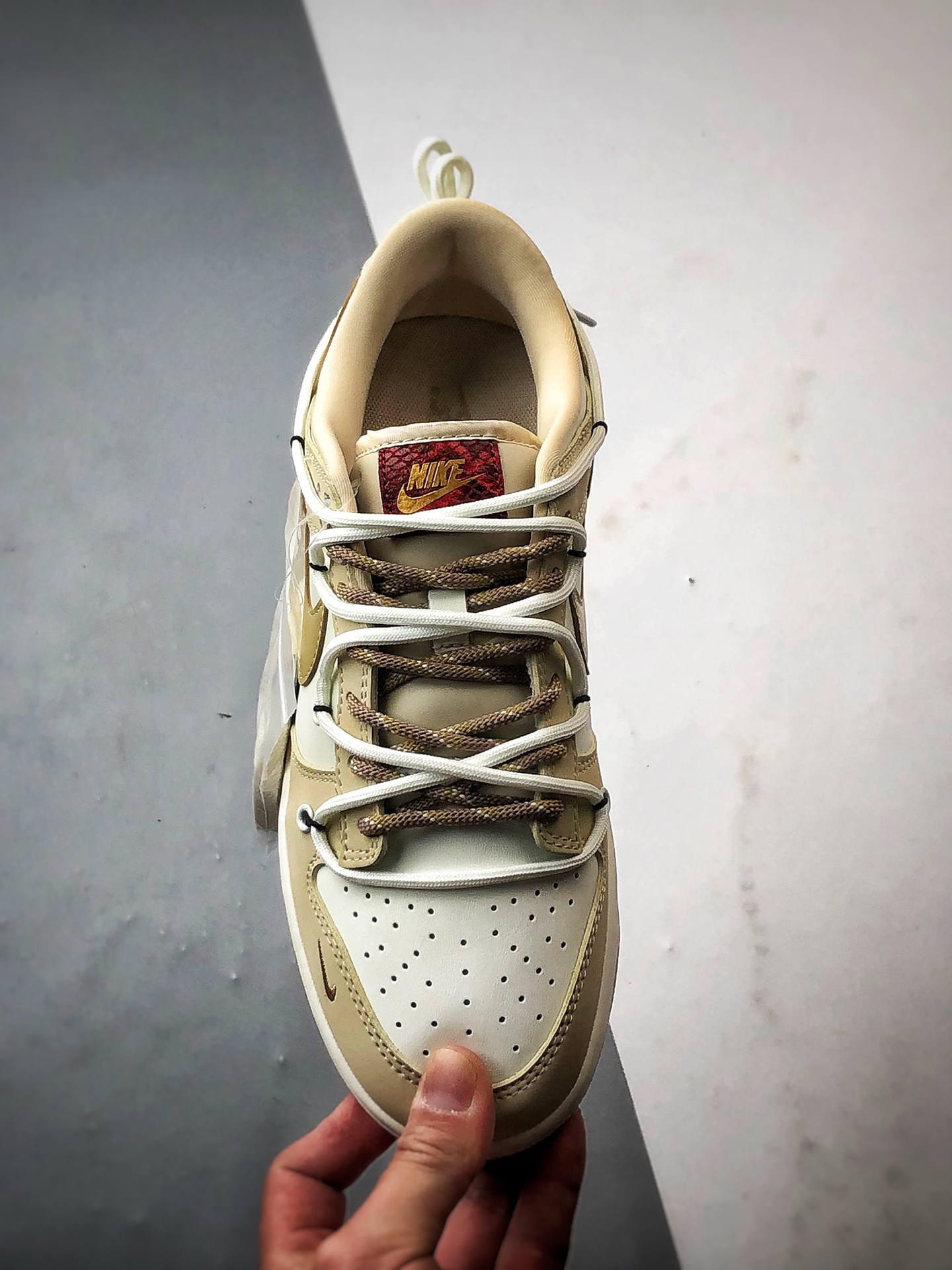 310 NK Dunk Low Retro ”DIY高端定制” 蛇年米白卡其解构绑带 低帮休闲运动板鞋  YX5066-291