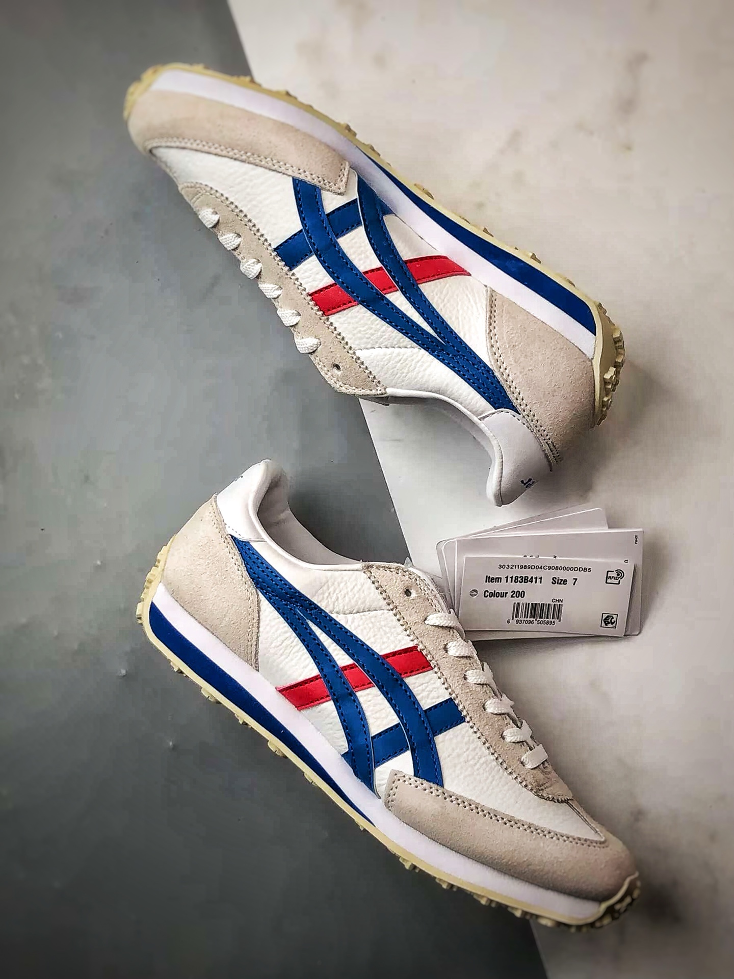 190 Onitsuka Tiger鬼冢虎 Edr 78 白蓝红 潮流缓震舒适生活休闲鞋 1183B411-101